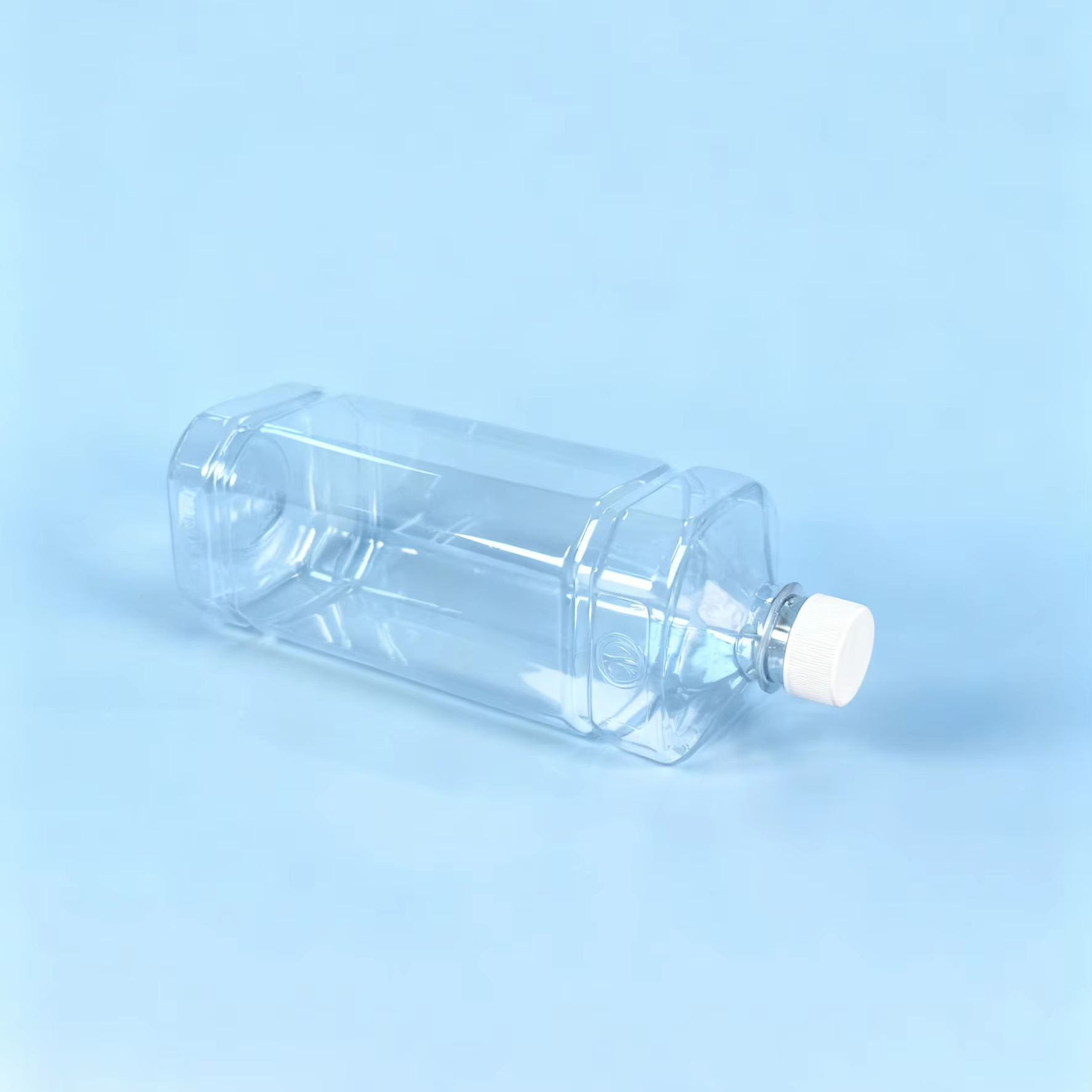 1000ml Square PET Water Bottle | Juice Drink Plastic Container with Screw Cap