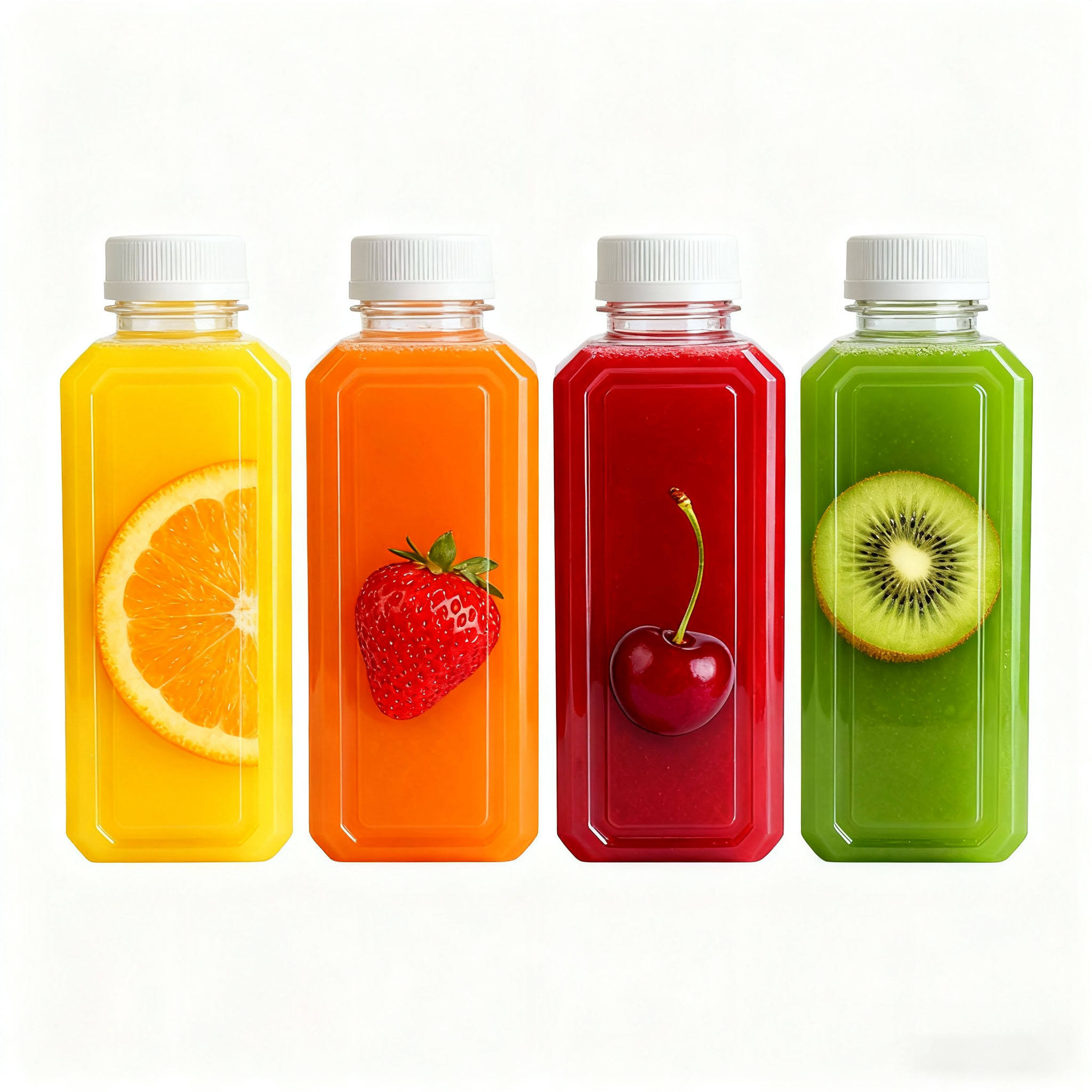 450ml Square PET Bottle | Food Grade Juice Water Container with Screw Cap