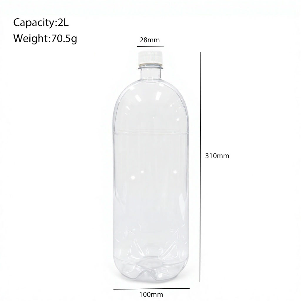 2L PET Soda Bottles with Screw Cap | Carbonated Juice & Water Packaging