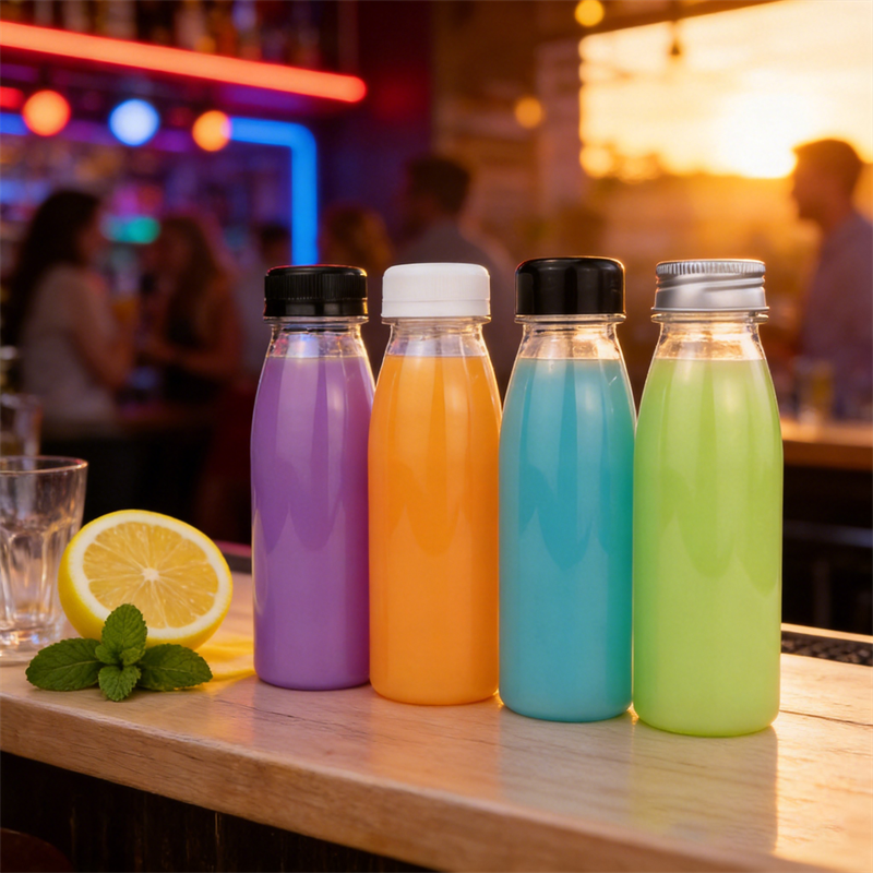 200ml PET Beverage Bottle with 38mm Neck, Ideal for Juice & Milk Tea Packaging