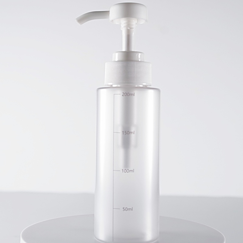 200ml Semi-Transparent PET Lotion Bottle with Scale