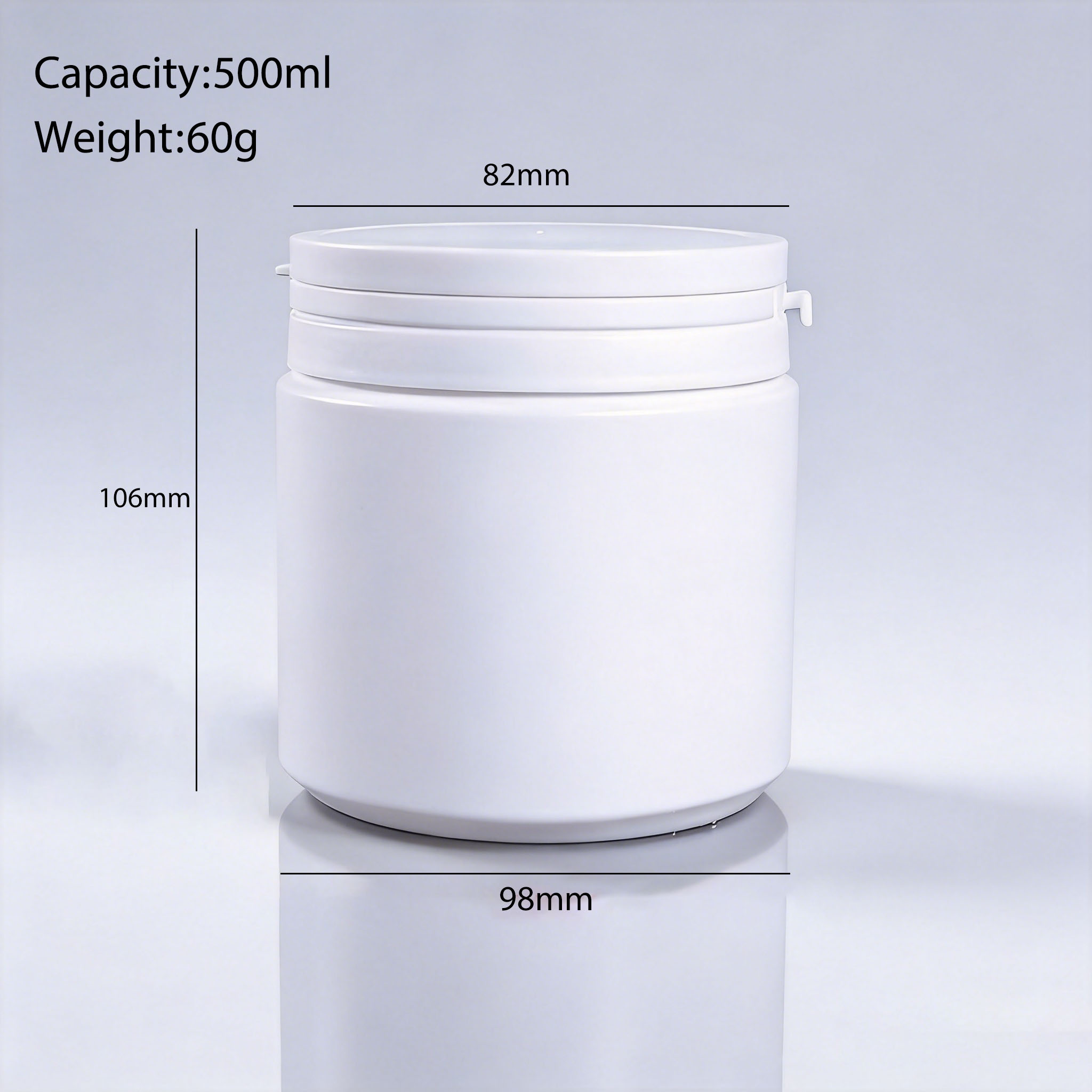 Wholesale 500ml HDPE Bottle | Protein Powder & Snack Packaging Factory