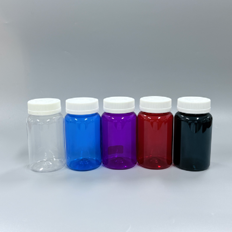 190cc PET Pill Bottle with CRC Child Resistant Cap for Vitamins and pills