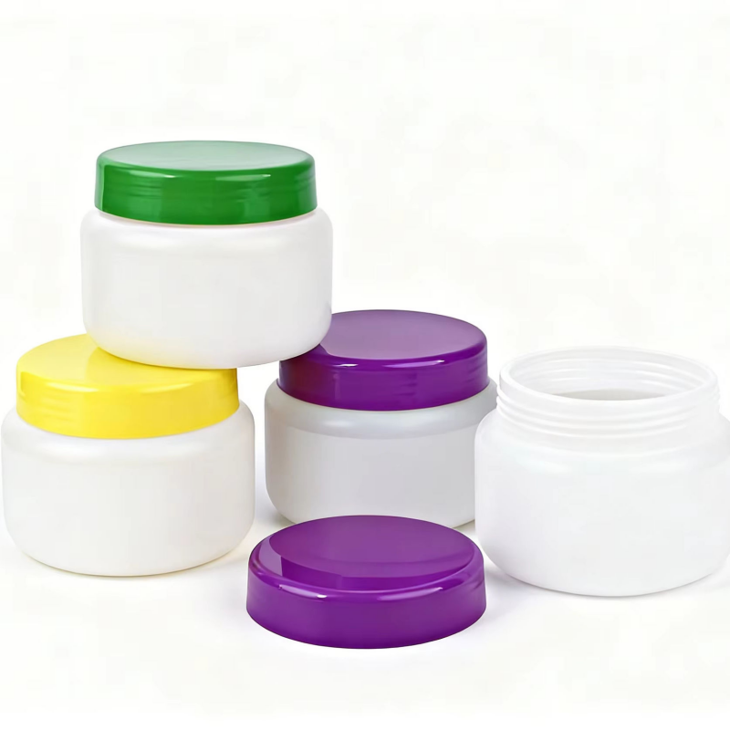 500ml Wide Mouth HDPE Plastic Jar with Screw Cap for Hair Mask and Body Butter