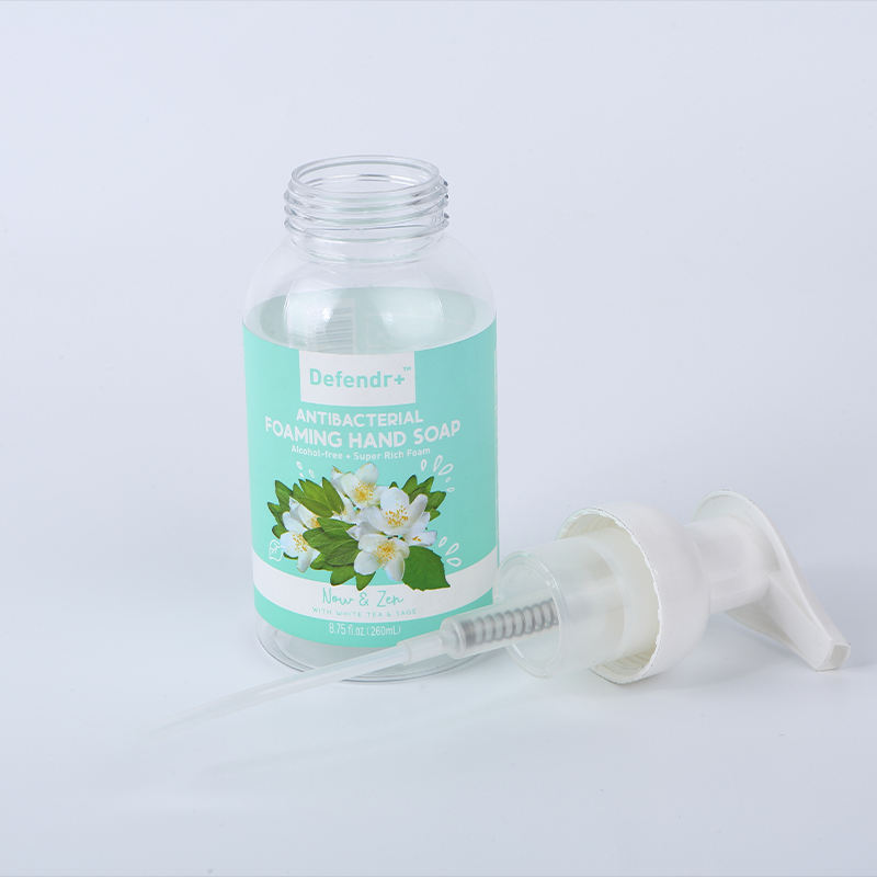 260ml Transparent PET Foaming Pump Bottle for Liquid Hand Soap and Sanitizer