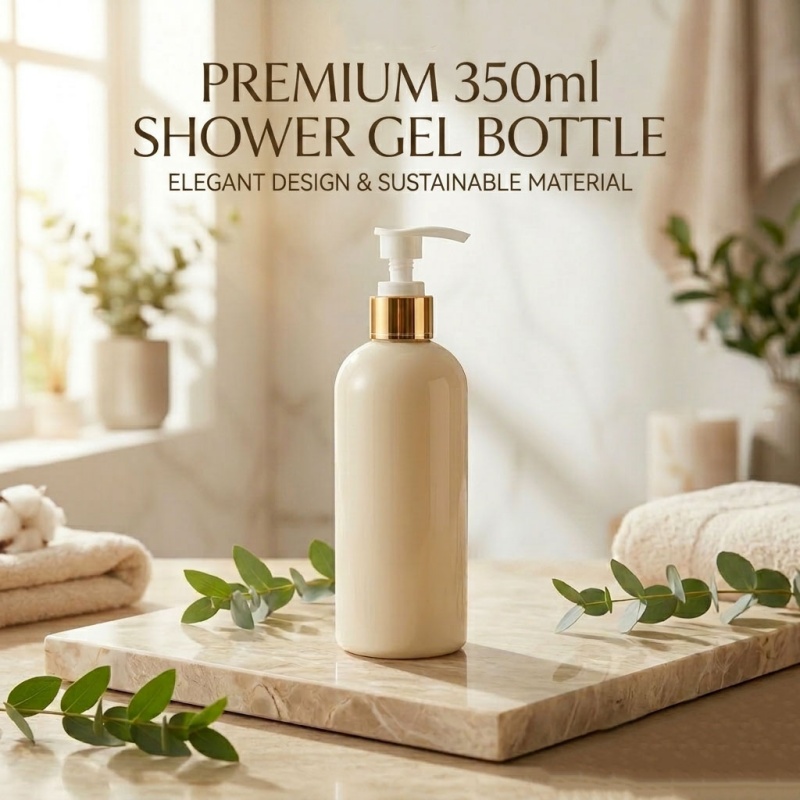 350ml Matte PET Lotion Bottle with Gold Pump for Premium Shampoo and Body Wash Packaging3.jpg