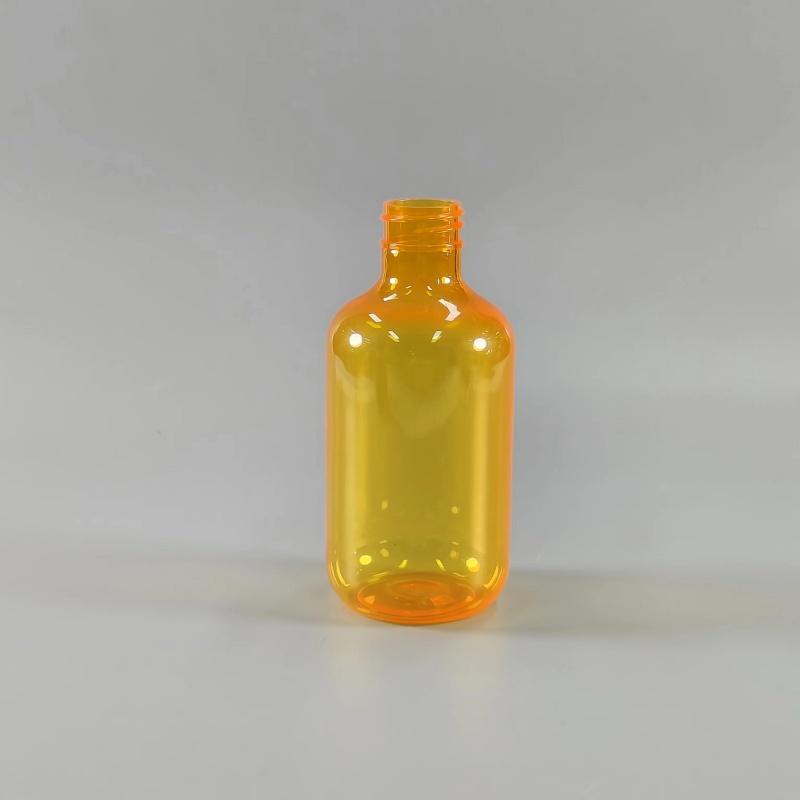 300ml PET Plastic Pump Bottle for Shower Gel Cosmetic Packaging - Amber Clear Customizable
