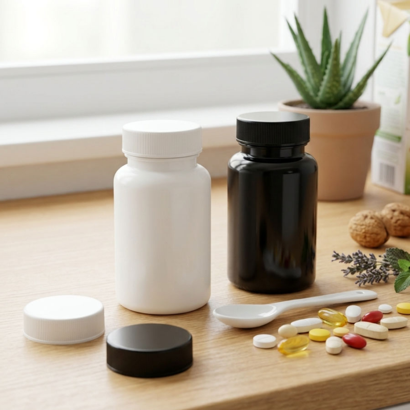 100ml HDPE Plastic Pill Bottle with CRC Child Resistant Cap for Vitamins1.png