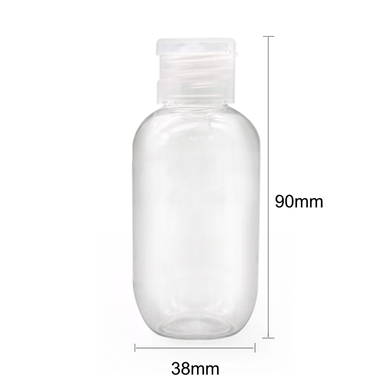 60ml Clear PET Round Bottle with Flip Cap Pump Spray for Travel