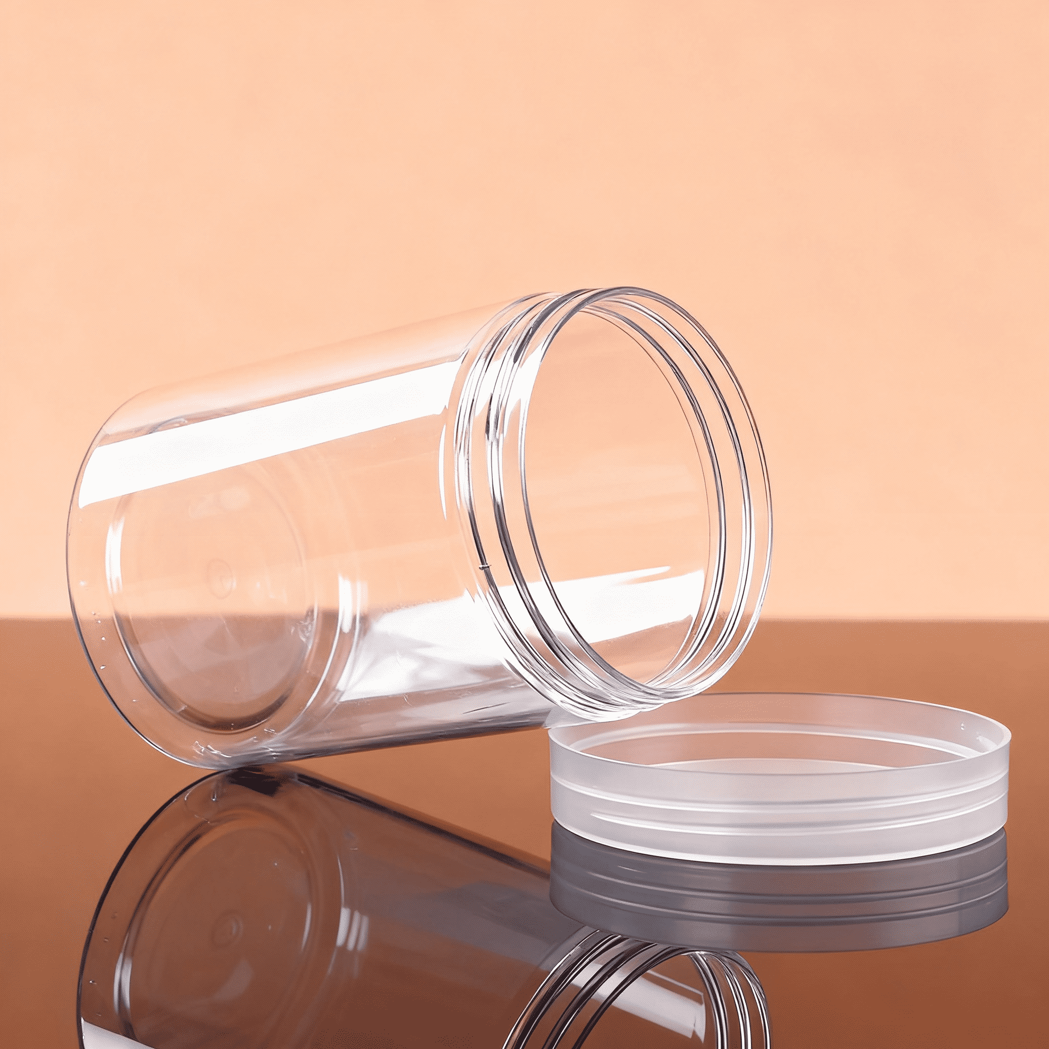 800ml PET Wide Mouth Plastic Jar for Nuts & Candy | Clear Snack Storage Container