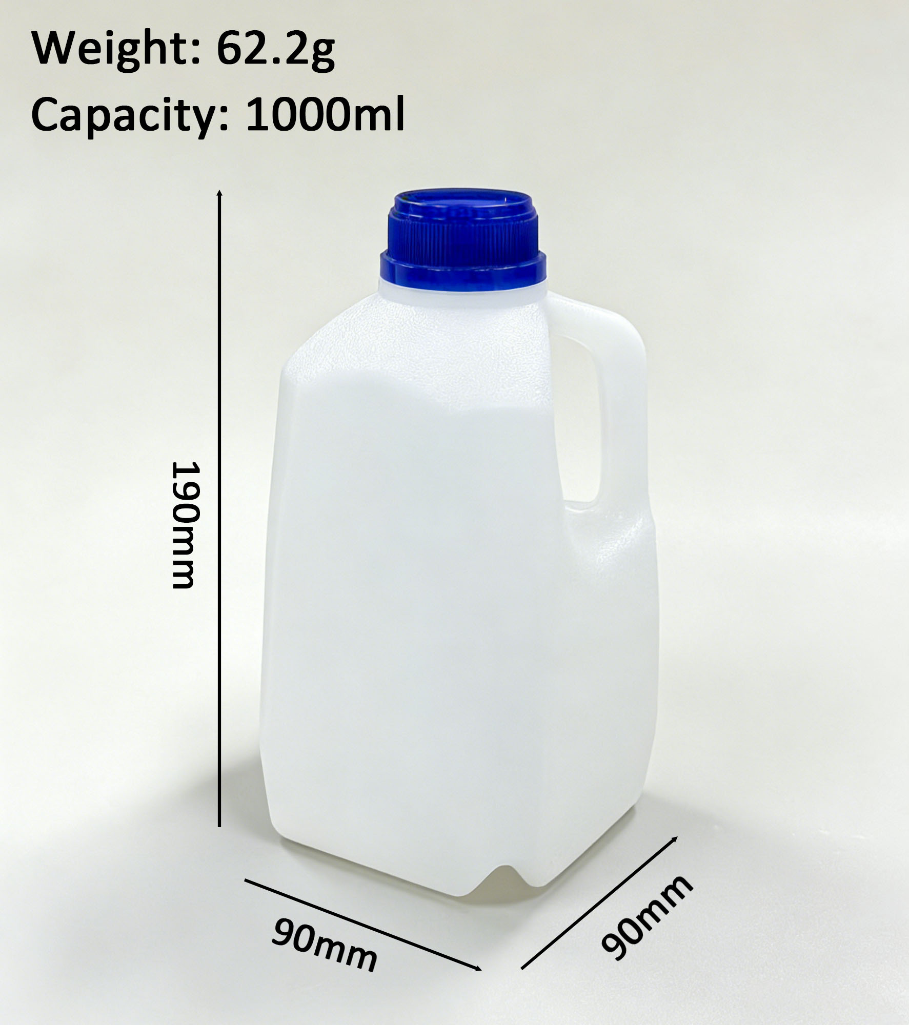 1L HDPE Milk Bottle | Food Grade Plastic for Dairy & Juice Packaging, Leak-Proof & Customizable