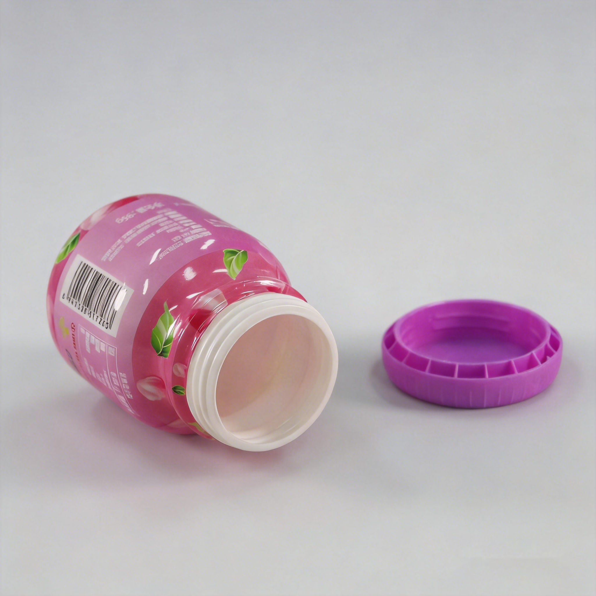 Wholesale 220ml White PP Bottle | Gummy Candy Packaging Factory