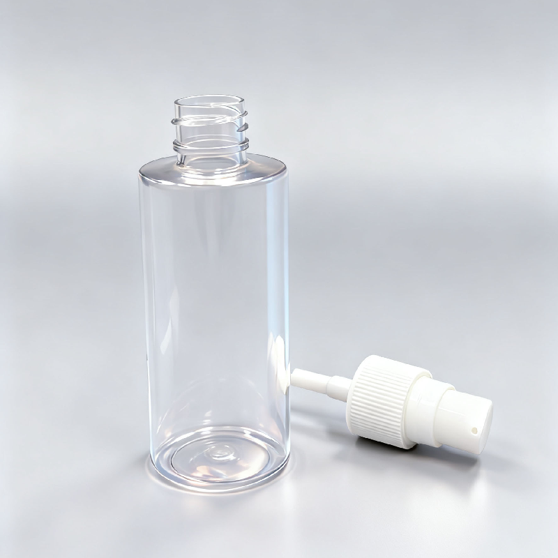 75ml Clear PET Plastic Bottle with Lotion Pump or Spray for Skincare and Travel