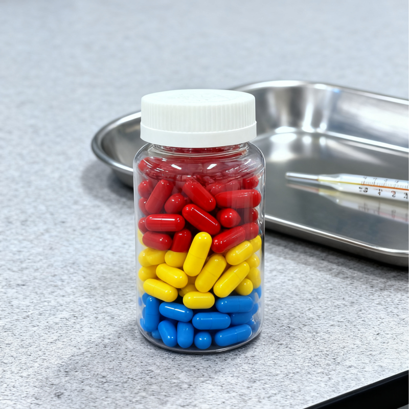 200ml Clear PET Pill Bottle with CRC Child Resistant Cap for Vitamins2.png
