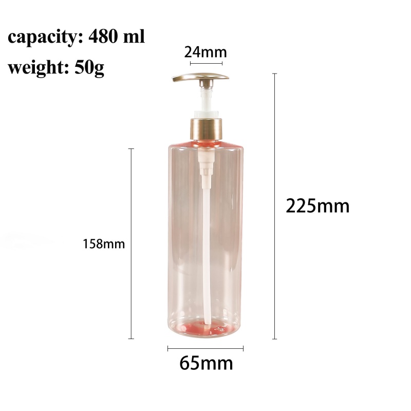 480ml PET Empty Body Wash Bottle with Golden Pump, Custom Color & Logo4.jpg