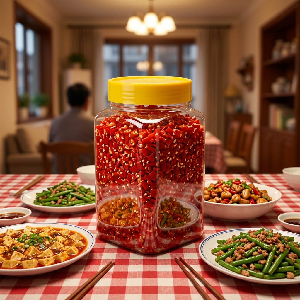 1300ml Square PET Jar for Chili & Spices  Wide Mouth Food Grade Container6.png