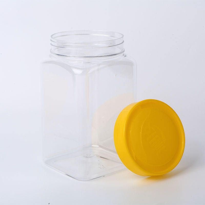 1300ml Square PET Jar for Chili & Spices | Wide Mouth Food Grade Container