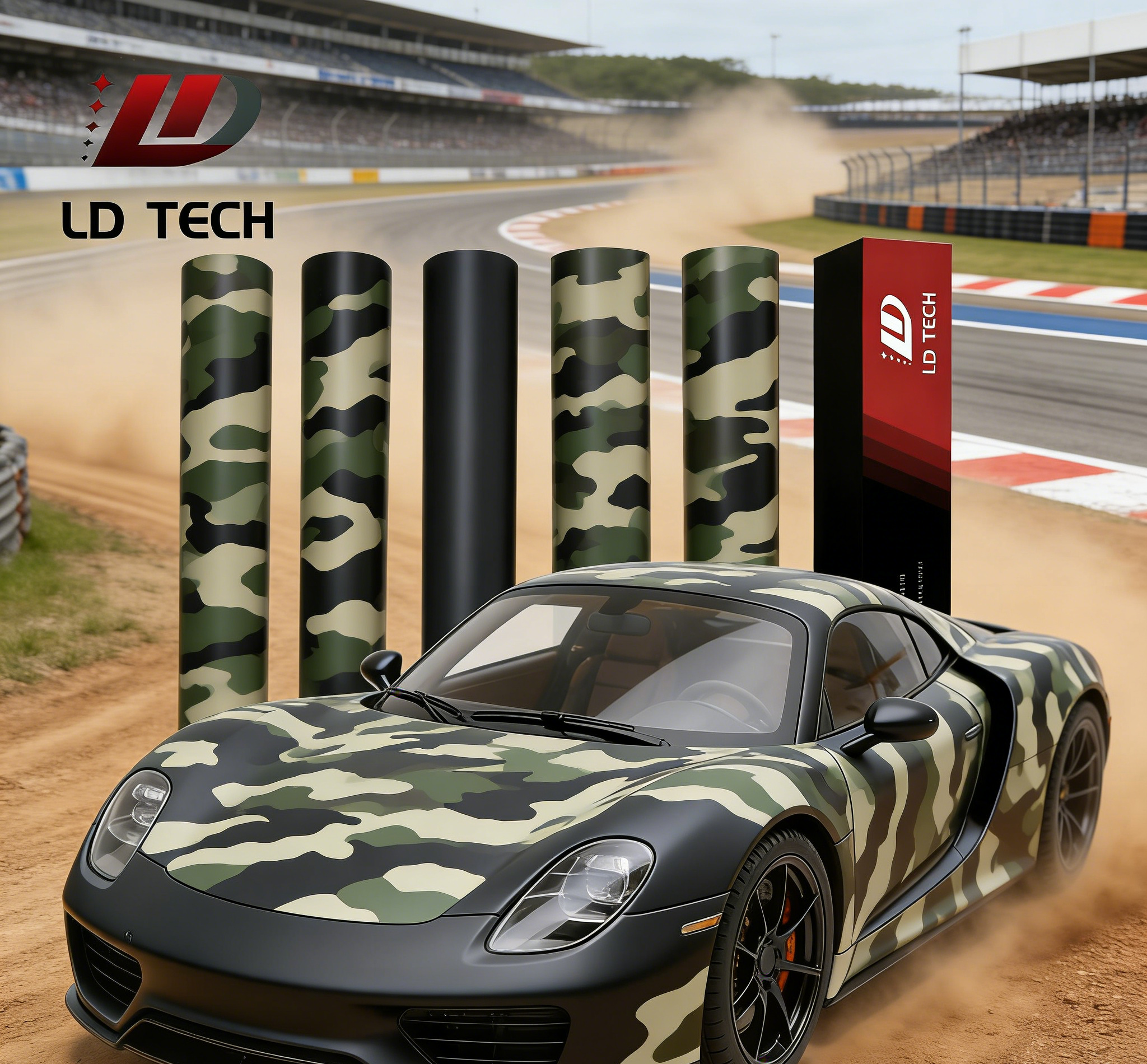 Weather resistant material protects color changing car wrap long term.