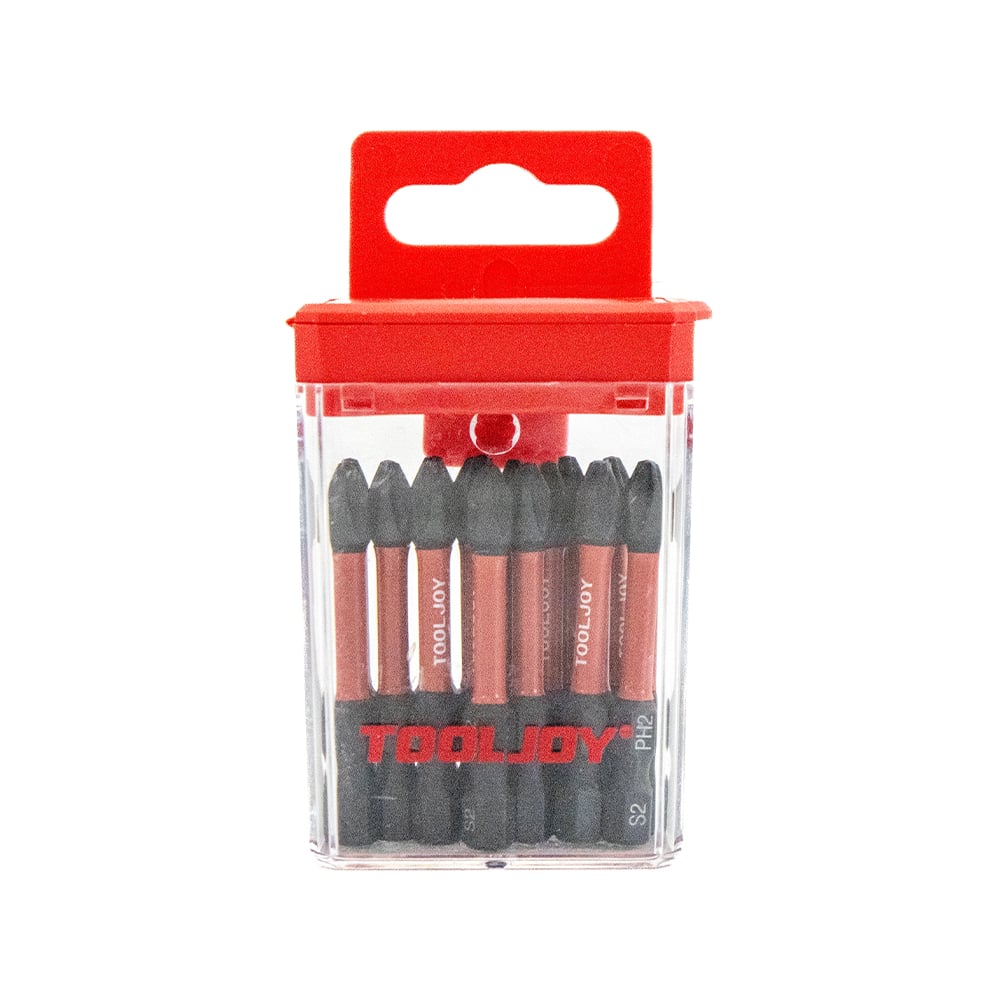 Tooljoy – zestaw 20 szt. końcówek udarowych o długości 50 mm, typ PH2, wykonanych ze stali S2, magnetyczne końcówki do udarowych śrubokrętów elektrycznych i innych narzędzi elektrycznych