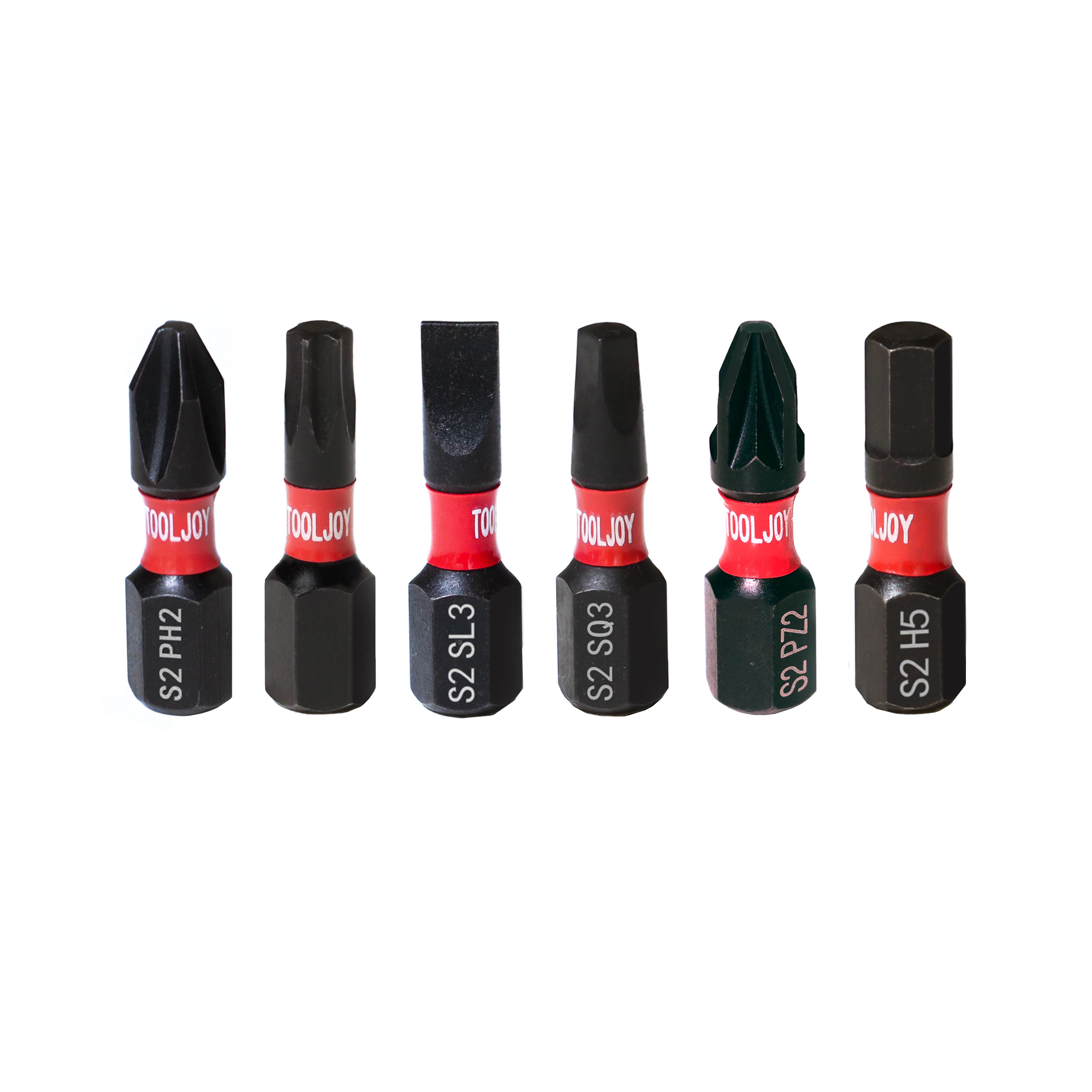 Tooljoy S2 Steel 25mm Impact Driver Bit Set High Torsion | Bit Sets ...