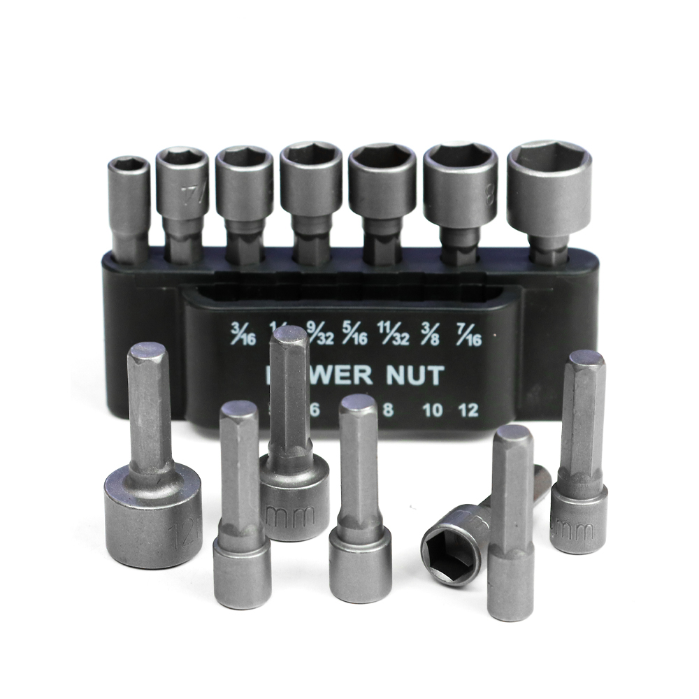 TOOLJOY Impact Nut Driver Set Metric & SAE Hex Nut Set for Power Tools