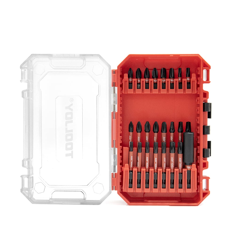 Tooljoy 24pcs Impact Screwdriver Bit Set,1/4