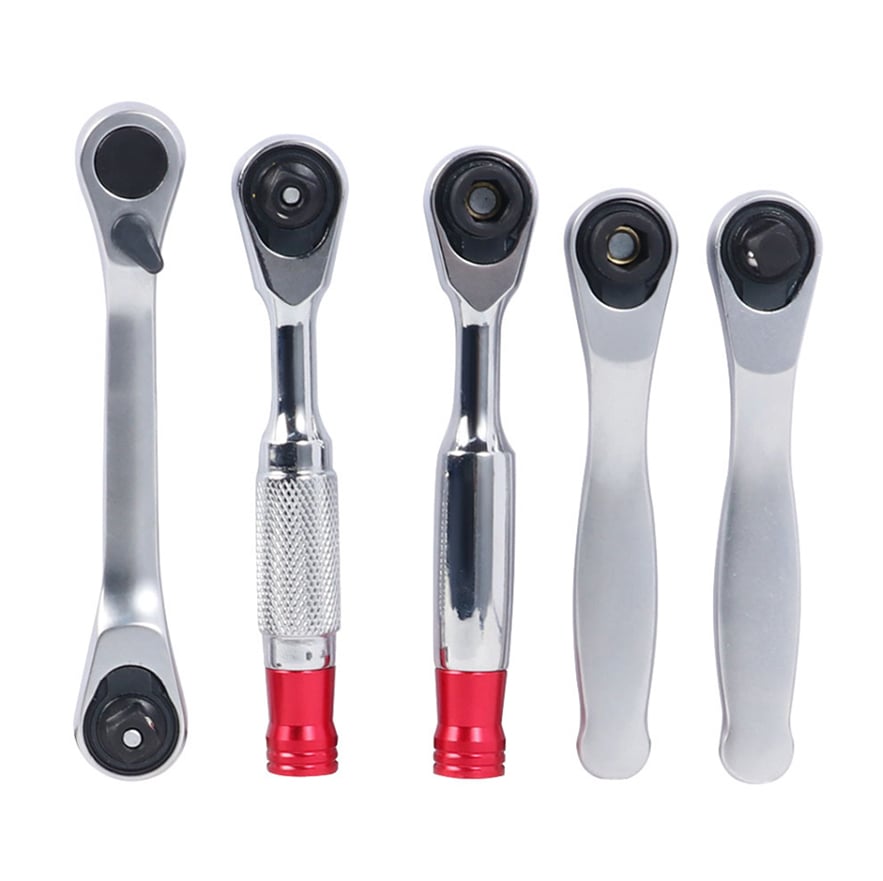 Tooljoy Mini Ratchet-nøglesæt med 72 tænder og hurtigfrigivelses-mini-ratchet-håndtag til trange rum til bilreparation og DIY