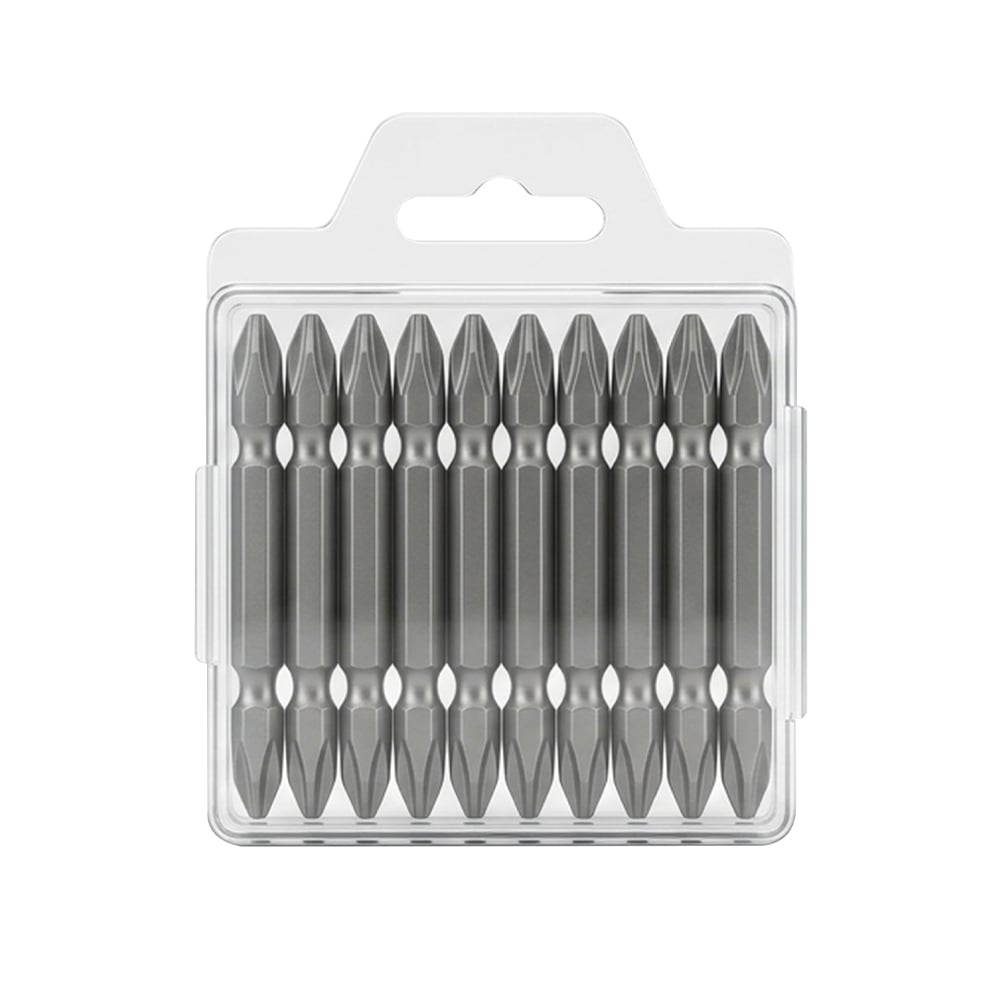 Tooljoy 65mm S2 Double Ended Screwdriver Bits Sandblasted 58-62 HRC