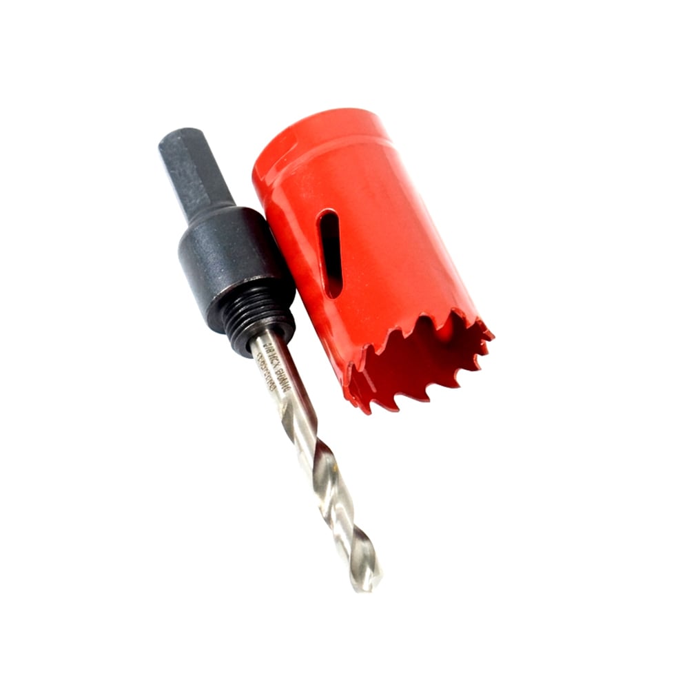TOOLJOY Durable Bi-Metal Hole Saw with Arbor and Pilot Drill for Clean Multi-Material Cutting