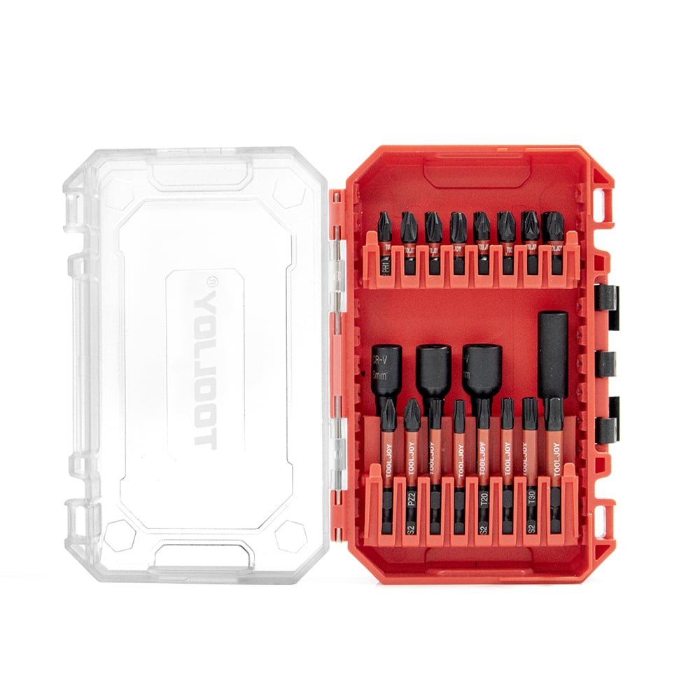 Tooljoy 28pcs Impact Screwdriver Bit Set, 1/4