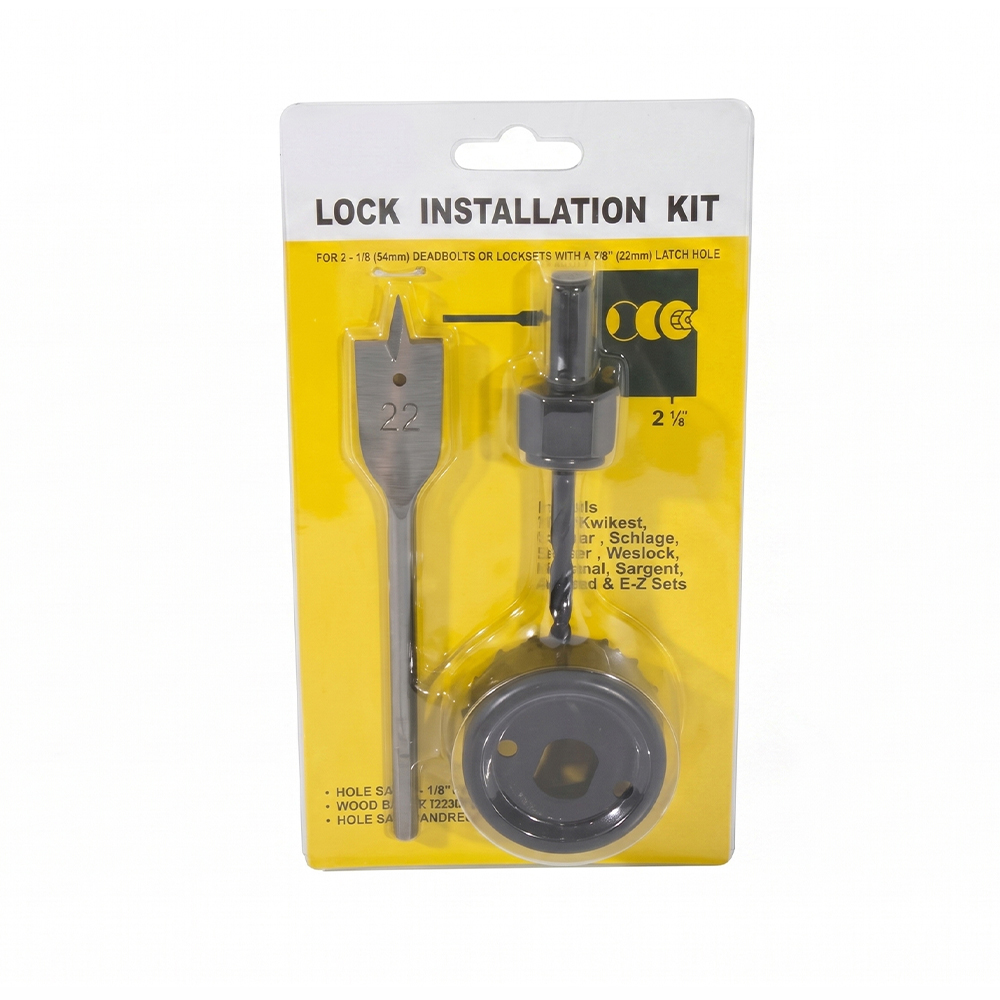 TOOLJOY Complete Door Lock Drilling Kit for Accurate Hole Cutting and Easy Lock Installation
