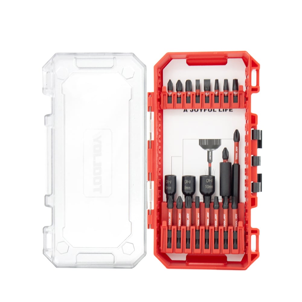 Tooljoy 23pcs Professional Screwdriver Bit Set Impact Torsion S2 Steel Power Tool Accessories