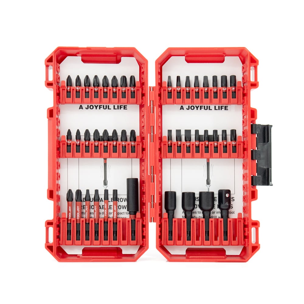 Tooljoy-udværdsskruedrejersæt med 43 dele med magnetisk holder – S2-stål-skruedrejerbits