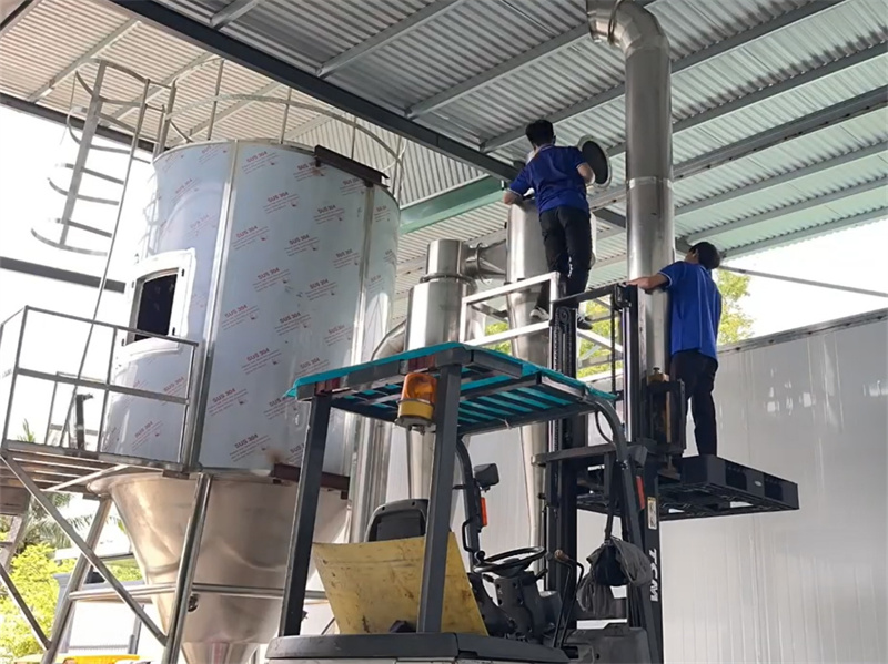 Vietnamese customer purchased centrifugal spray drying equipment to accelerate the large-scale production of instant coffee.