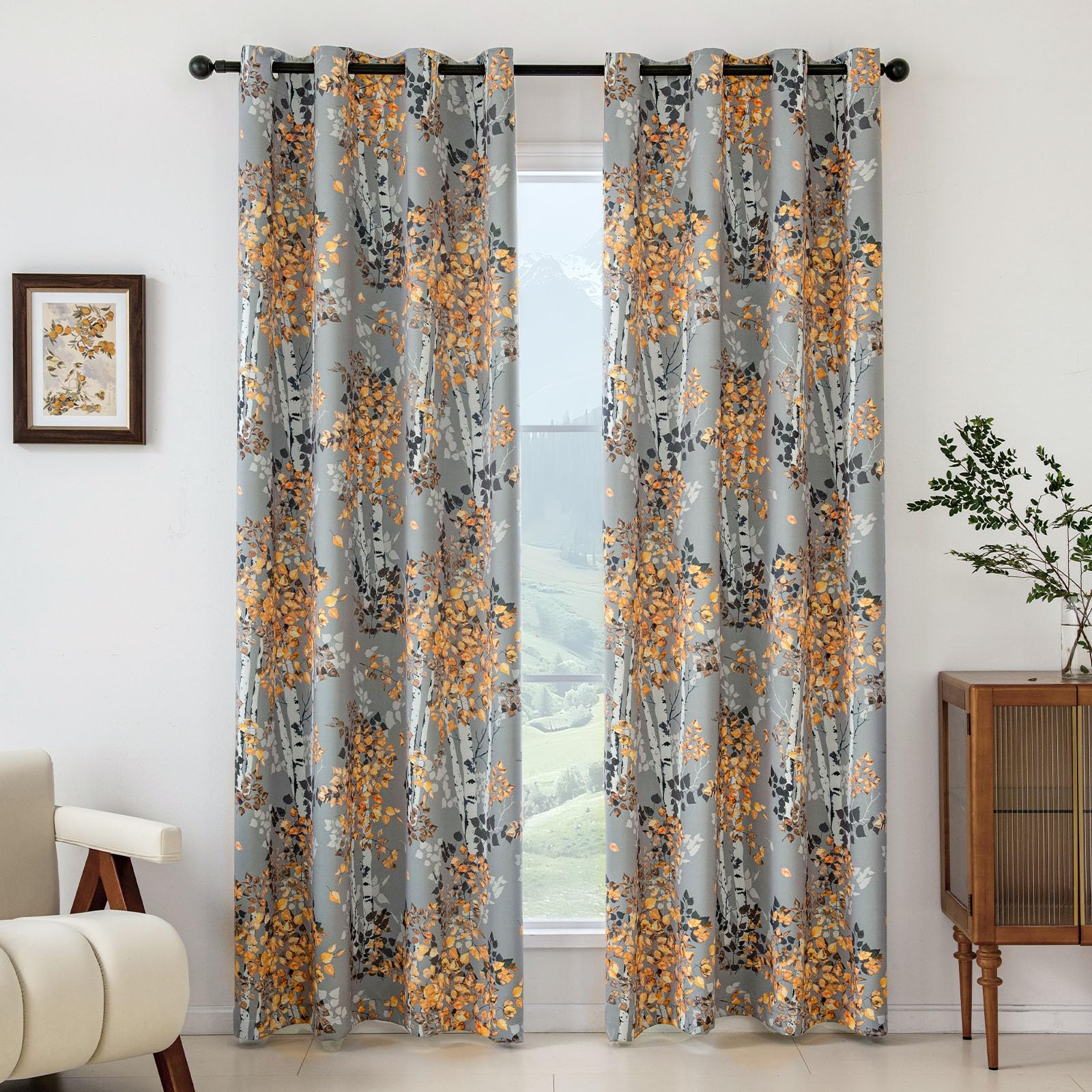 Panneaux de rideaux décoratifs imprimés
