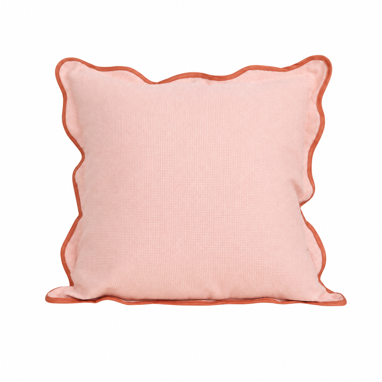 Housses de coussin en velours uni avec bord ondulé