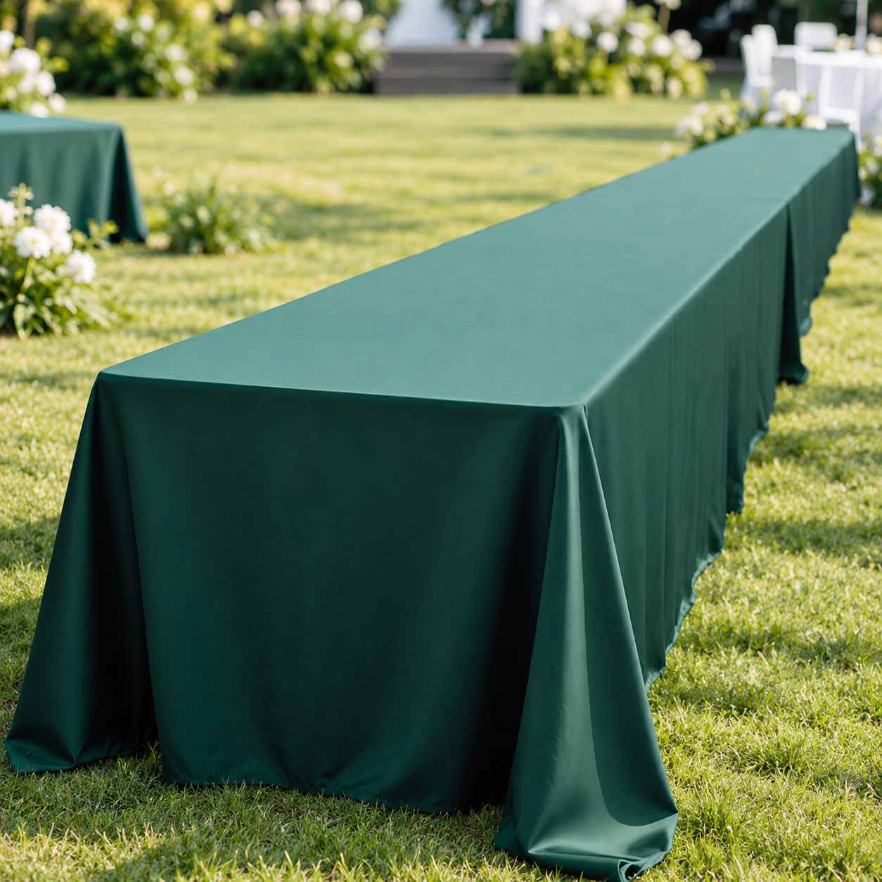 Nappe rectangulaire imperméable en polyester pour banquet