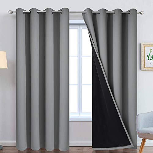 Double Layer Blackout Grommet Curtains