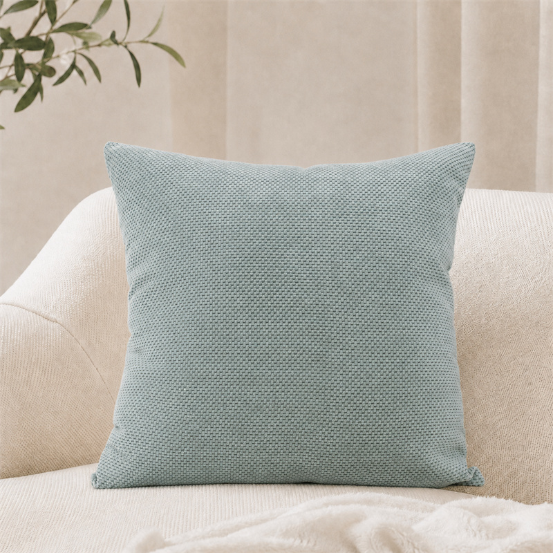 Light Blue Soft Corduroy Cushion Covers