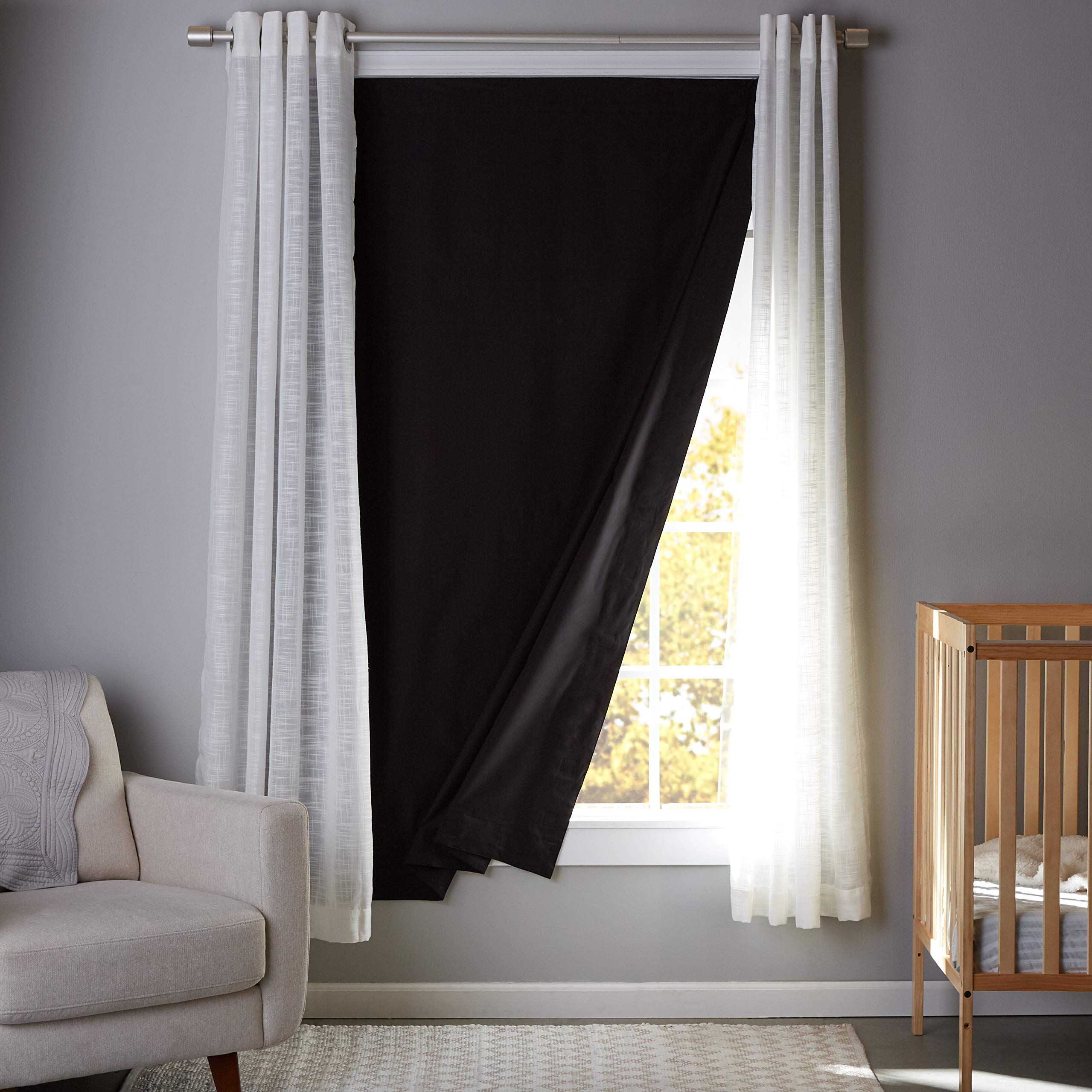 Rideau occultant portable avec ventouses et bords réglables en velcro