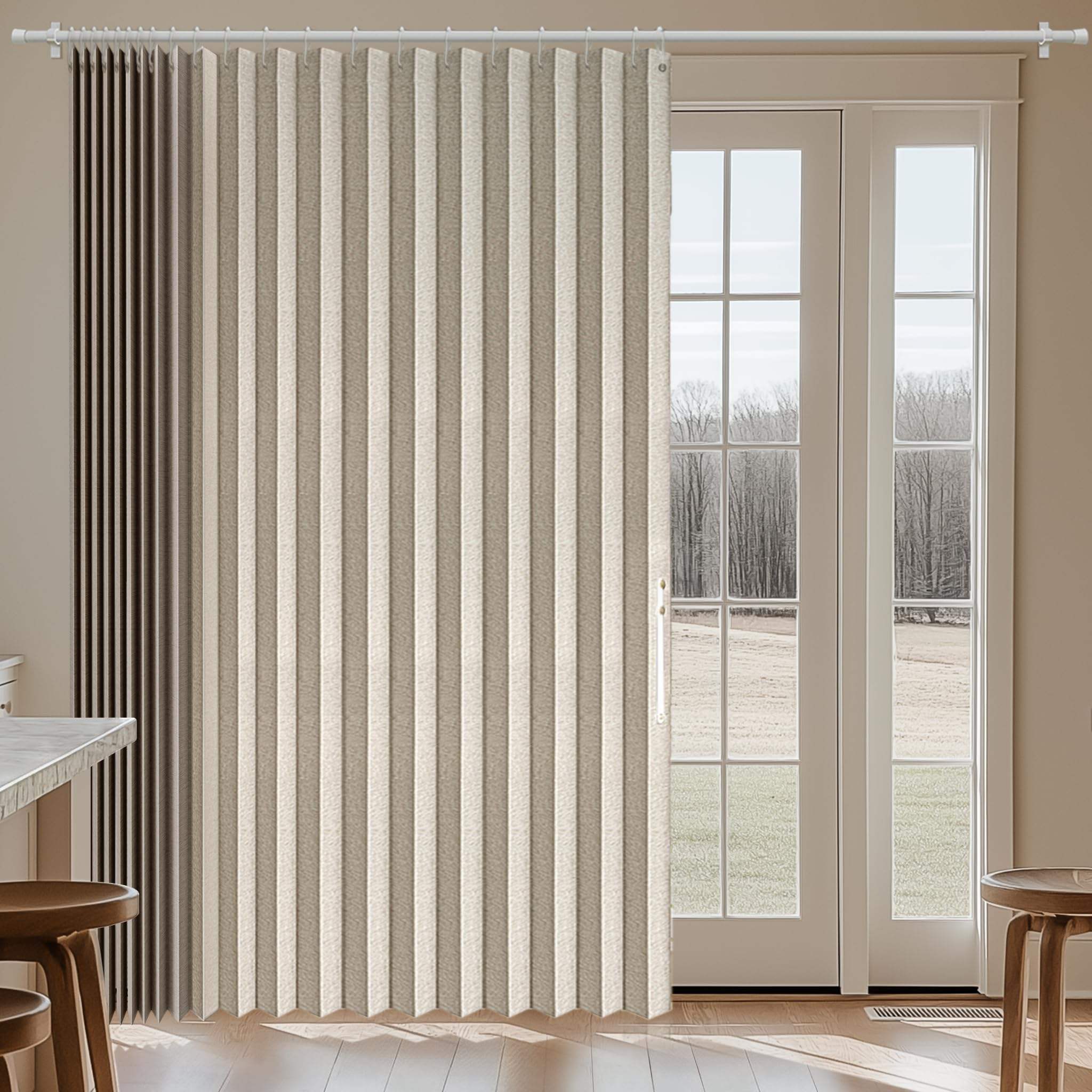 Accordion Blackout Divider Door Curtain
