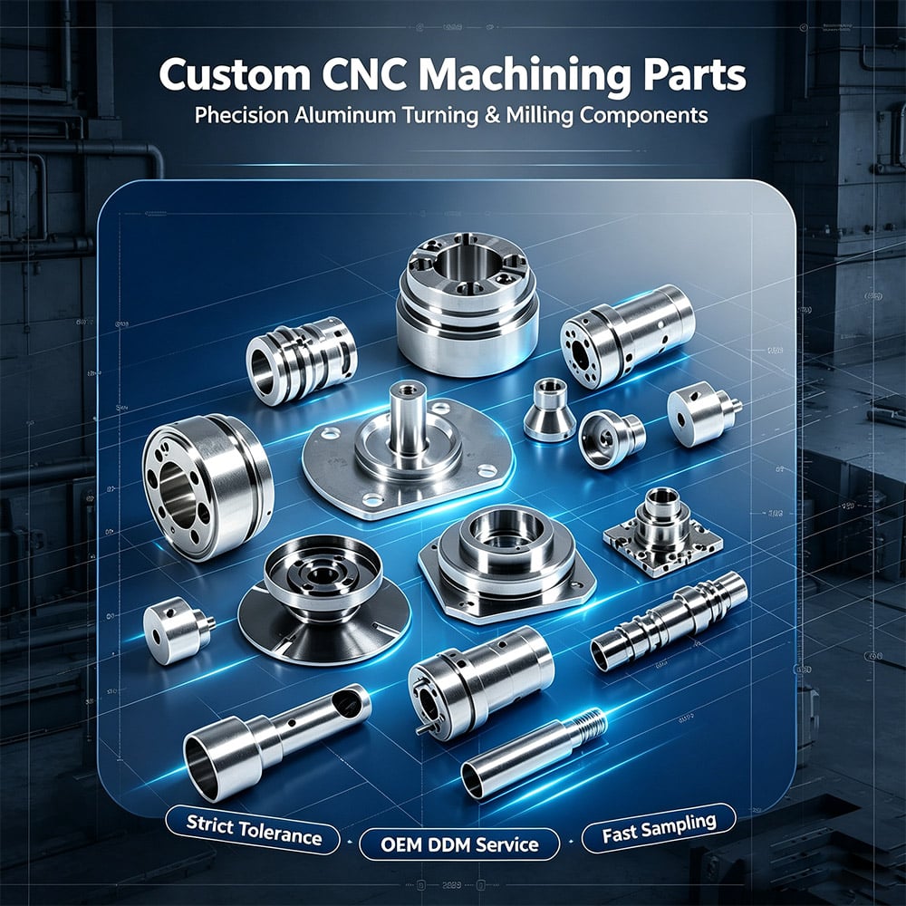 Suku Cadang Mesin CNC Khusus | Pembubutan dan Penggilingan Aluminium | Untuk Otomasi | TJ Machining