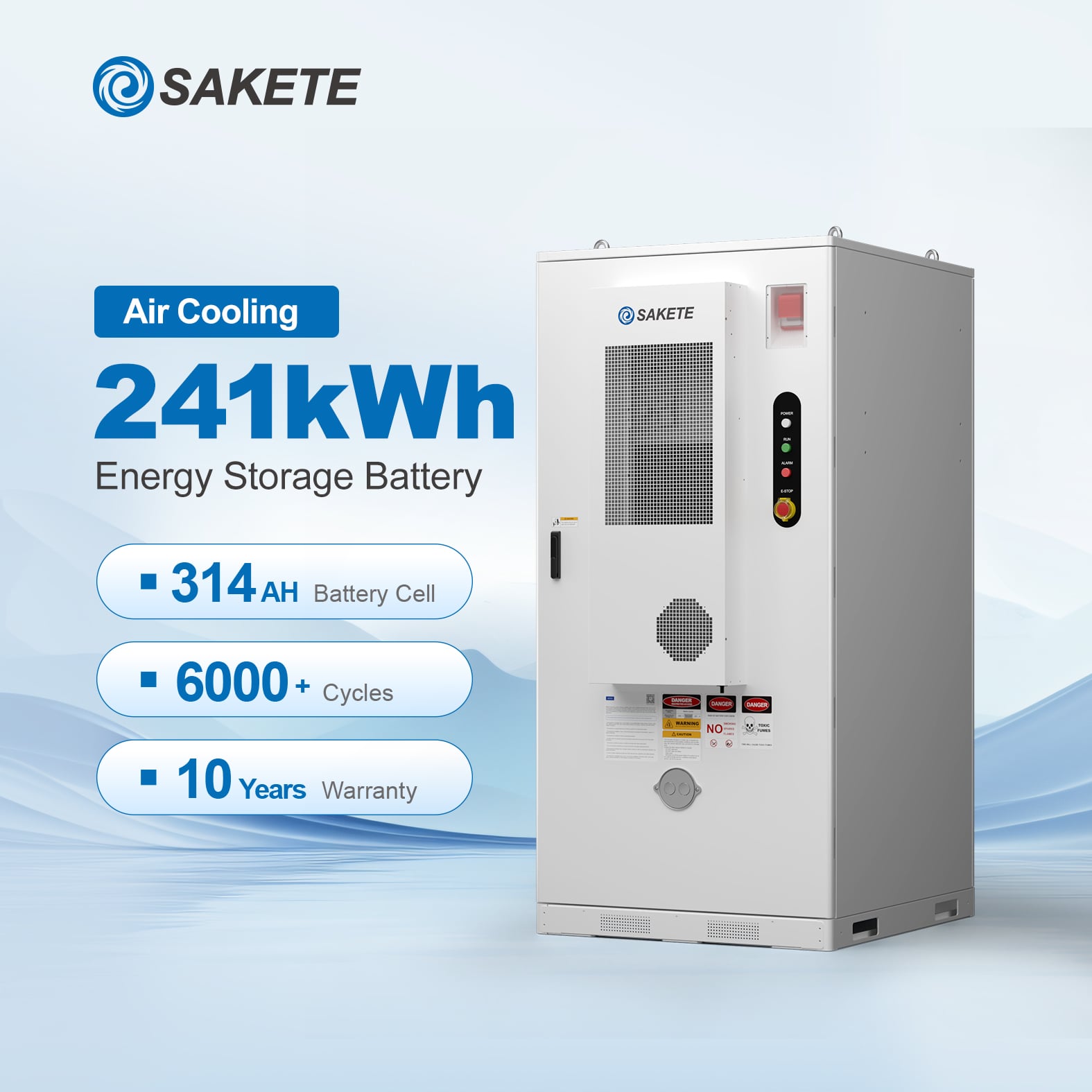 Air-Cooled Commercial & Industrial Battery Cabinet 241kWh