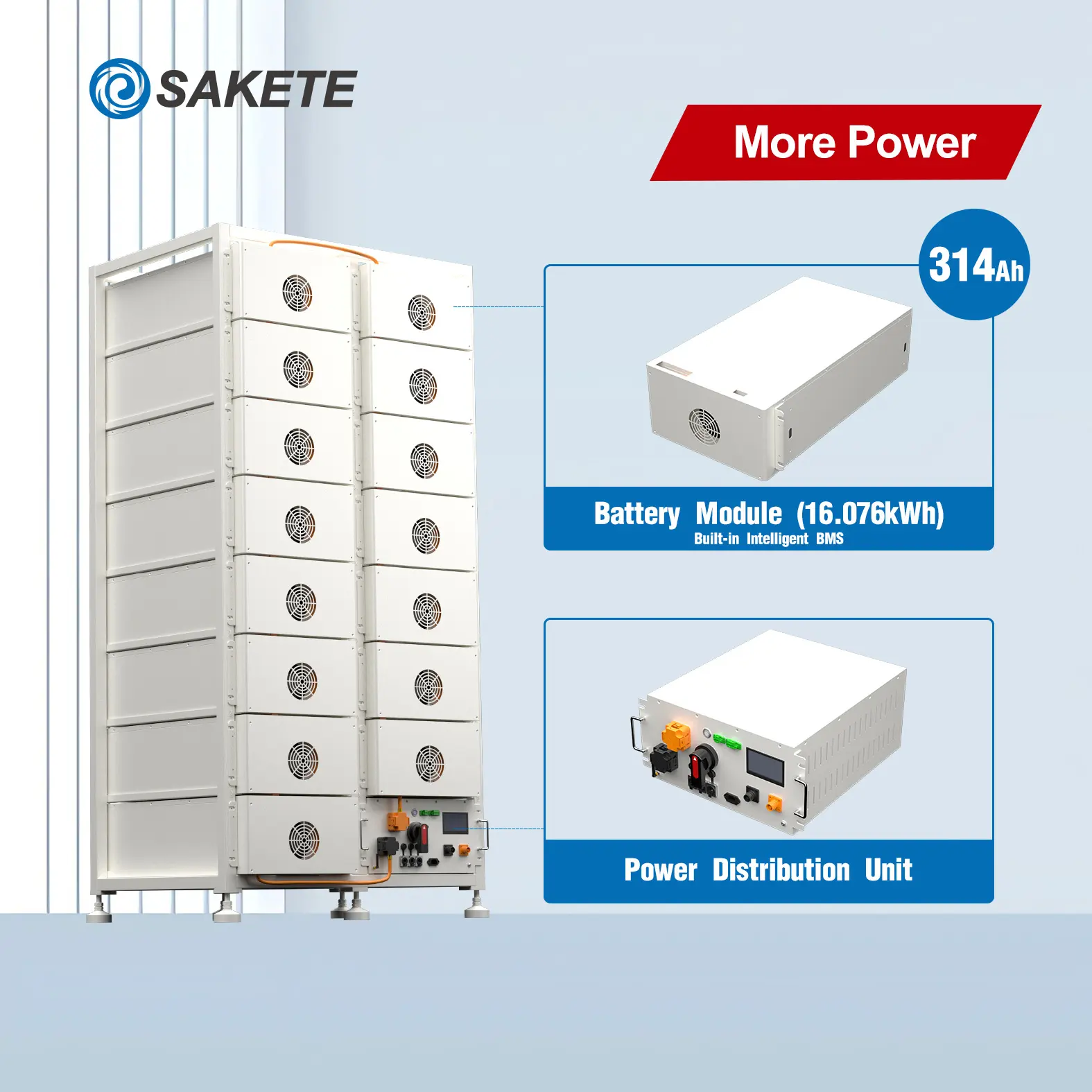 What kind of battery pack is used for industrial energy storage?
