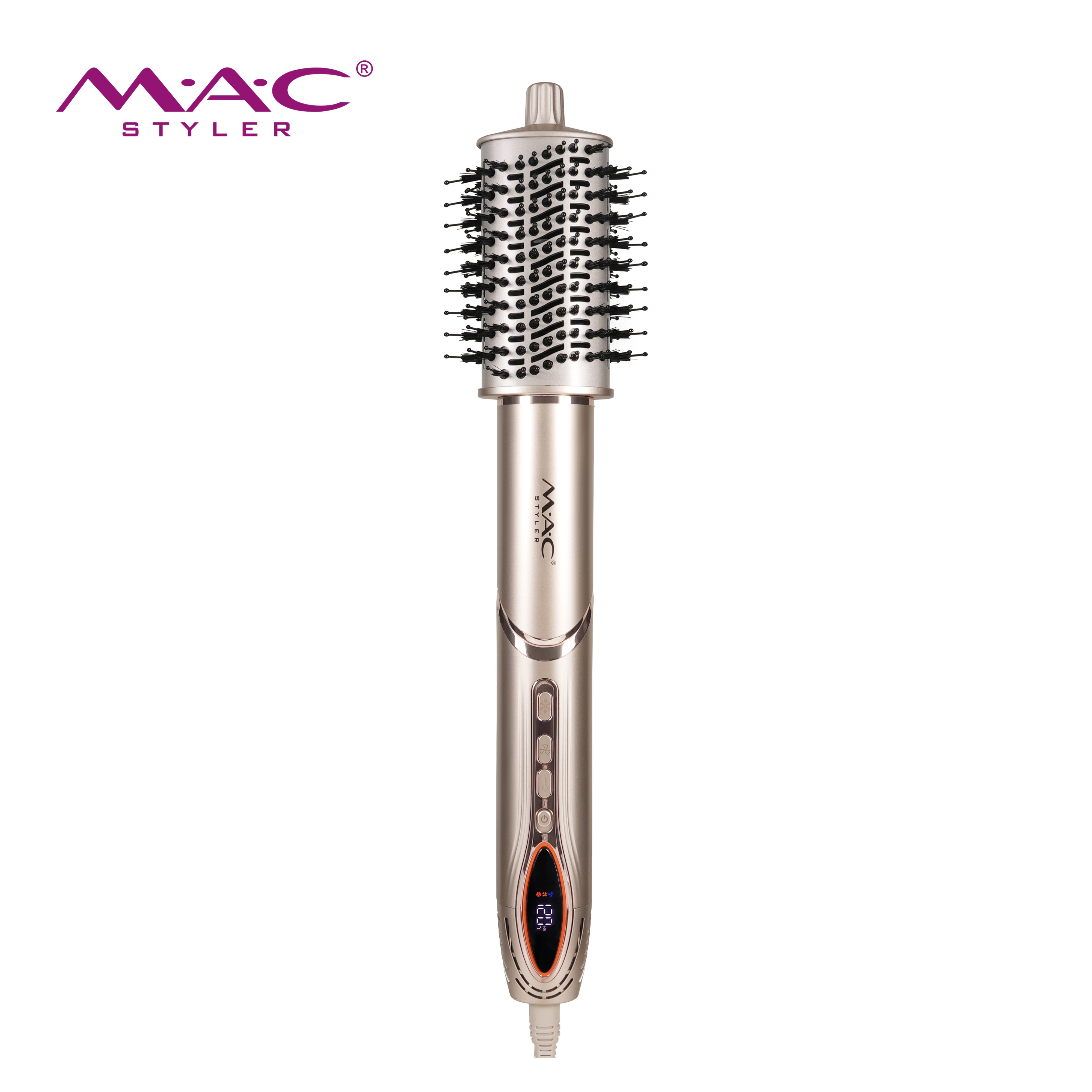 MAC Profesional 8 en 1 Sèche-Cheveux Détachable pour Salon Styliste Volumateur à Brosse Chauffante Électrique Brossage et Lissage