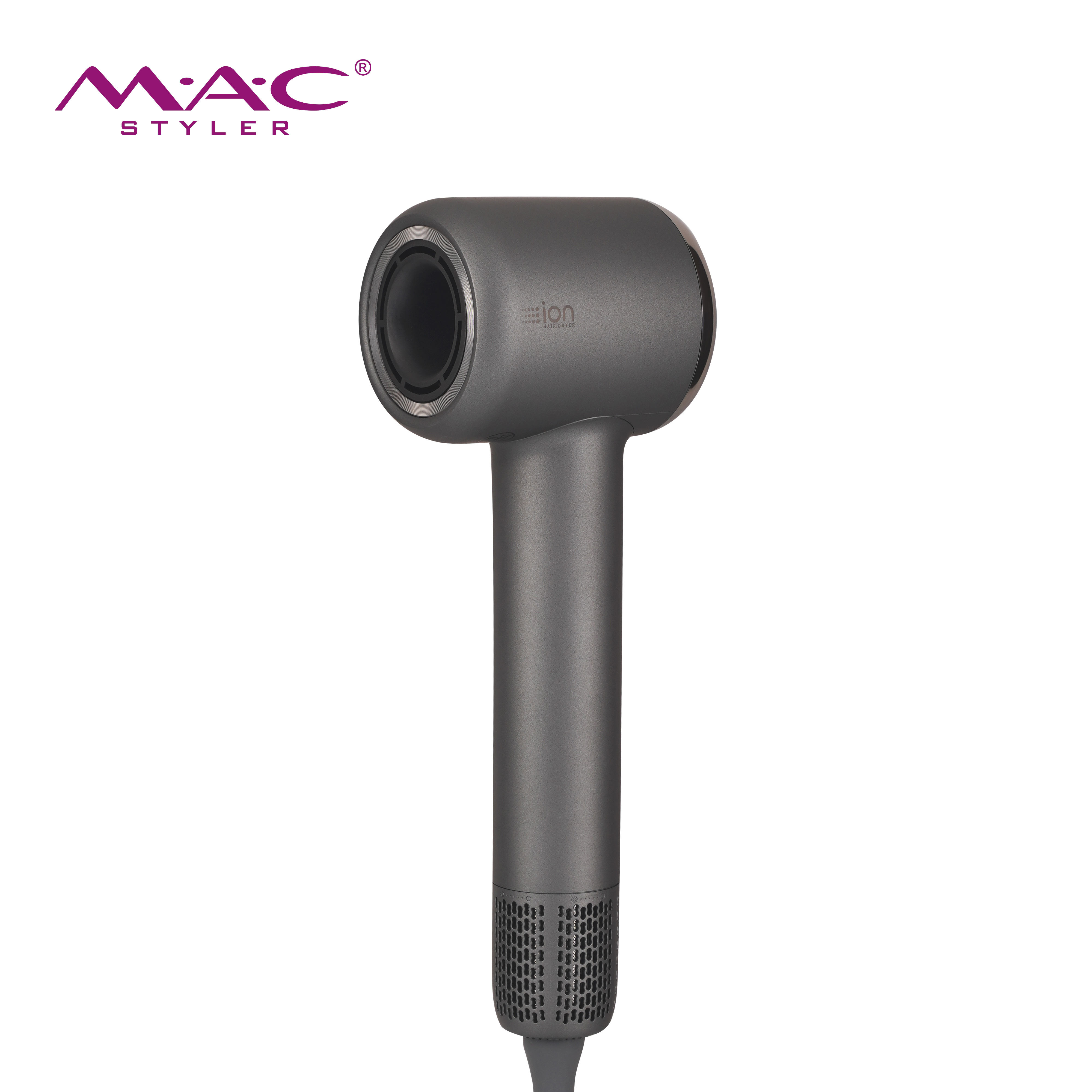 MAC Styler MC-6606 1600W High-Speed Ion Hair Dryer – Brushless Motor, 5-Temp Control