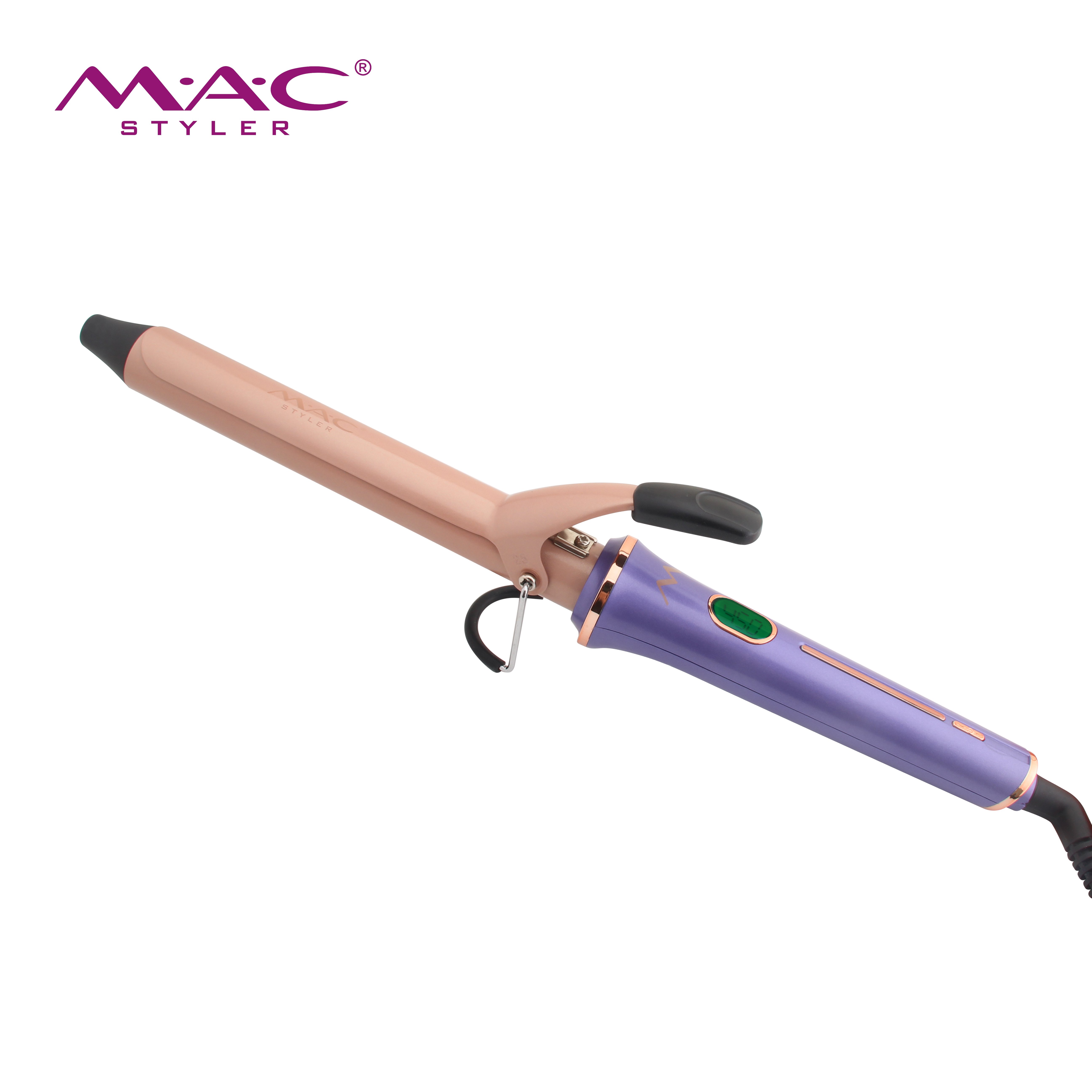 MAC Rouleau chauffant professionnel pour salon avec écran LCD, machine à friser les cheveux réglable à prix économique, fer à friser magique multifonction en céramique