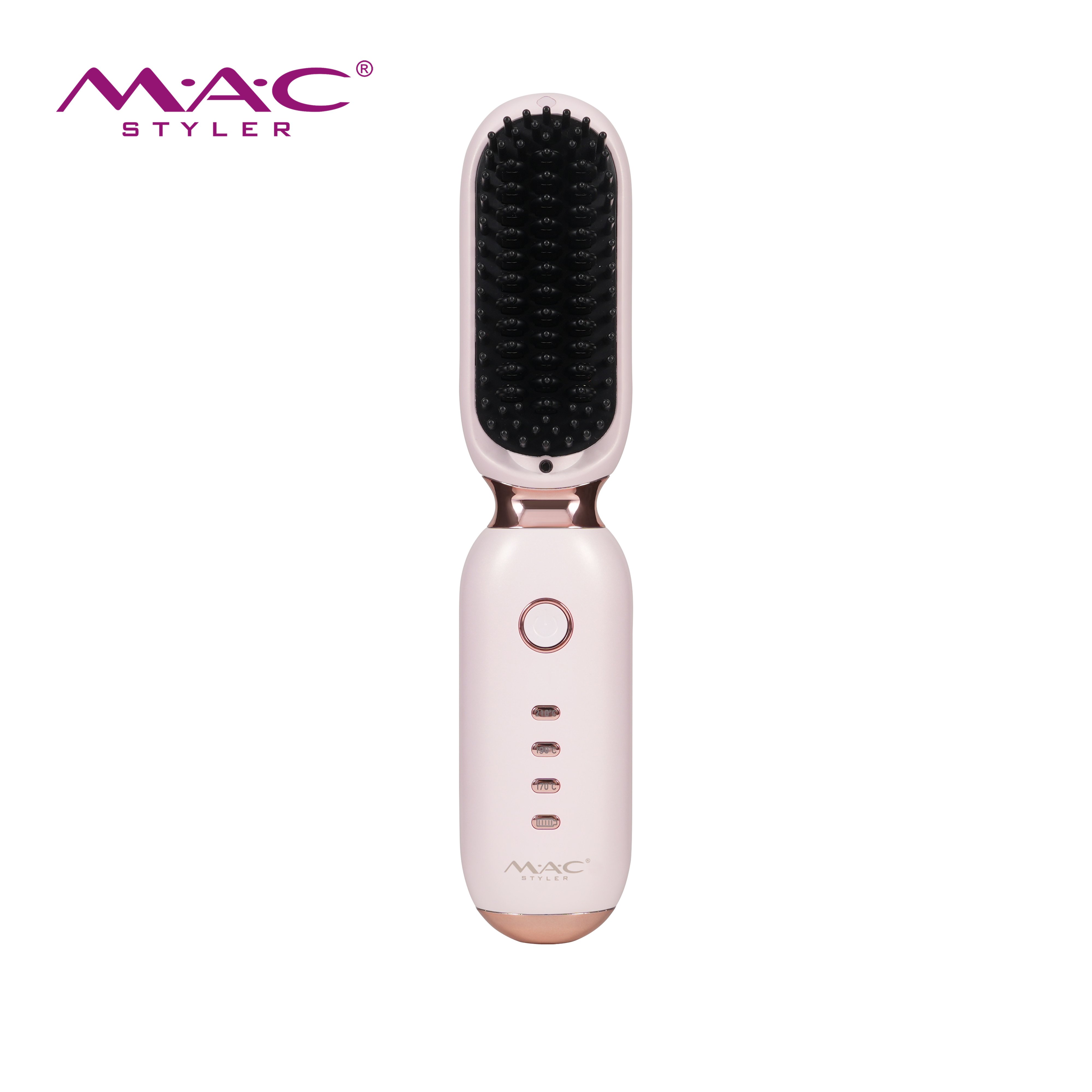 Brosse Lissante Ionique Portative Sans Fil Électrique Rechargeable Peigne à Cheveux Sans Fil Affichage LED Alimentation USB pour Voyage