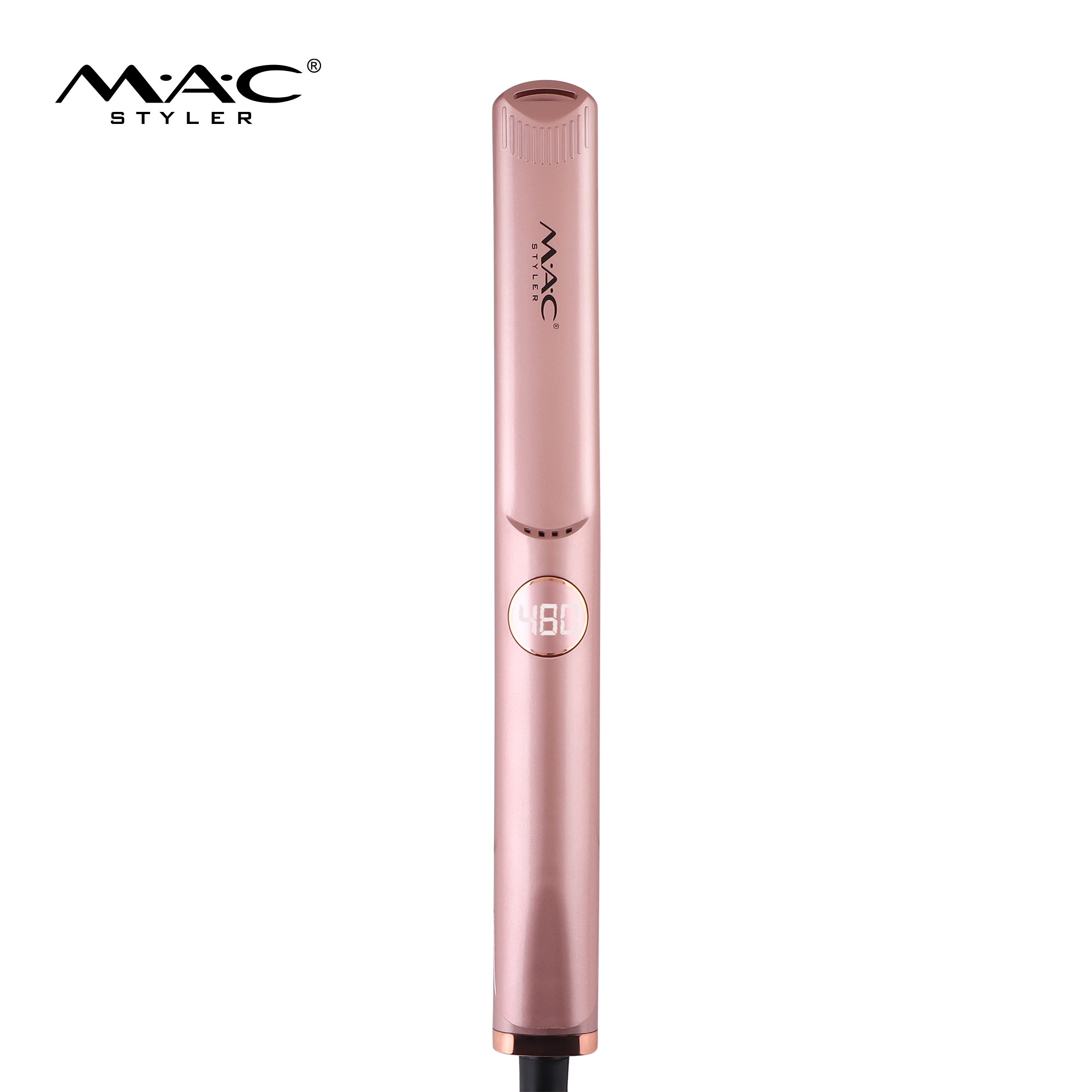 MAC Styler MC-5571 Titanium Professional Hair Crimper – Corrugated Volumizing Plates, Circular LED 480°F Display, Turntable Temperature Control, Pull-to-Unlock Base, CE ROHS, OEM ODM