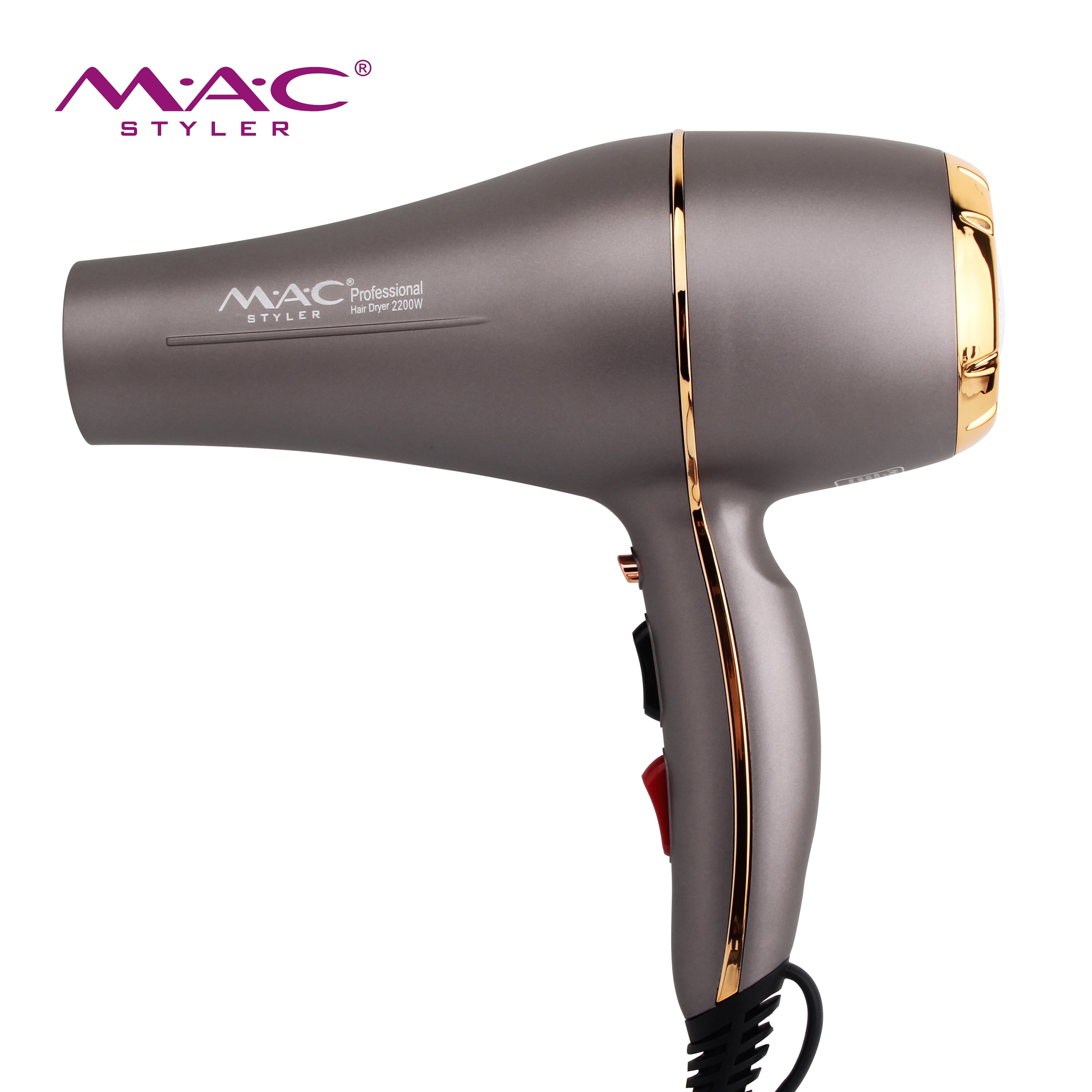 MAC Styling Concentrator Deux Accessoires Vente Flash Professionnel Sèche-Cheveux Puissant Rapide et Portable avec Diffuseur